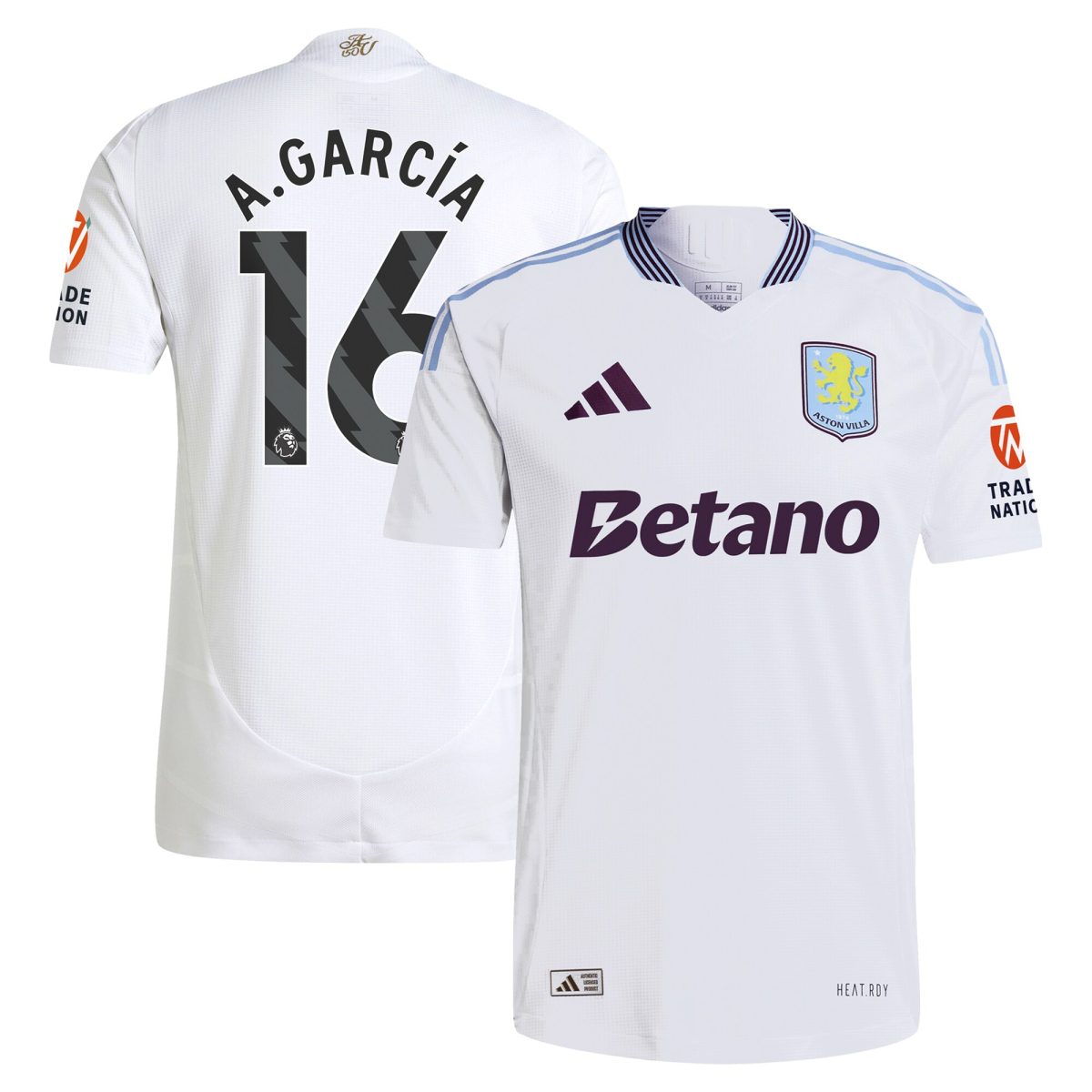 aston villa adidas away authentic shirt 2024-25 with a.garcía 16 printing Collection - Aston Villa Fan Shop Official Gear