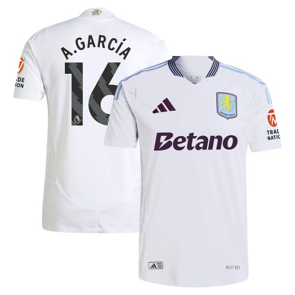 aston villa adidas away authentic shirt 2024-25 with a.garcía 16 printing Collection - Aston Villa Fan Shop Official Gear