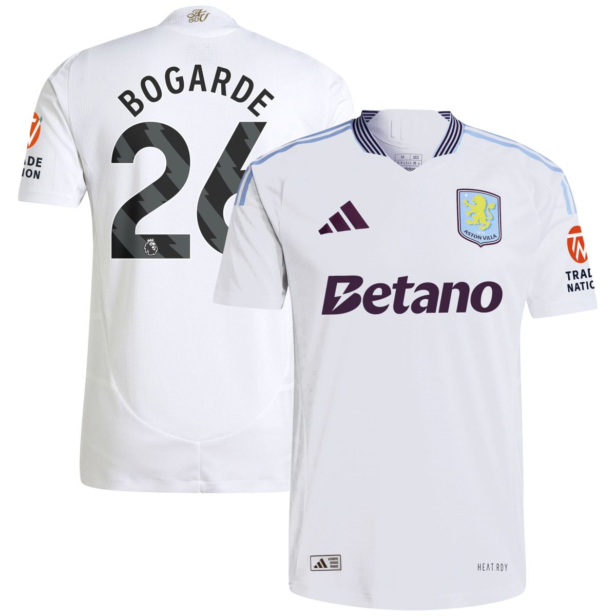 aston villa adidas away authentic shirt 2024-25 with bogarde 26 printing Collection - Aston Villa Fan Shop Official Gear