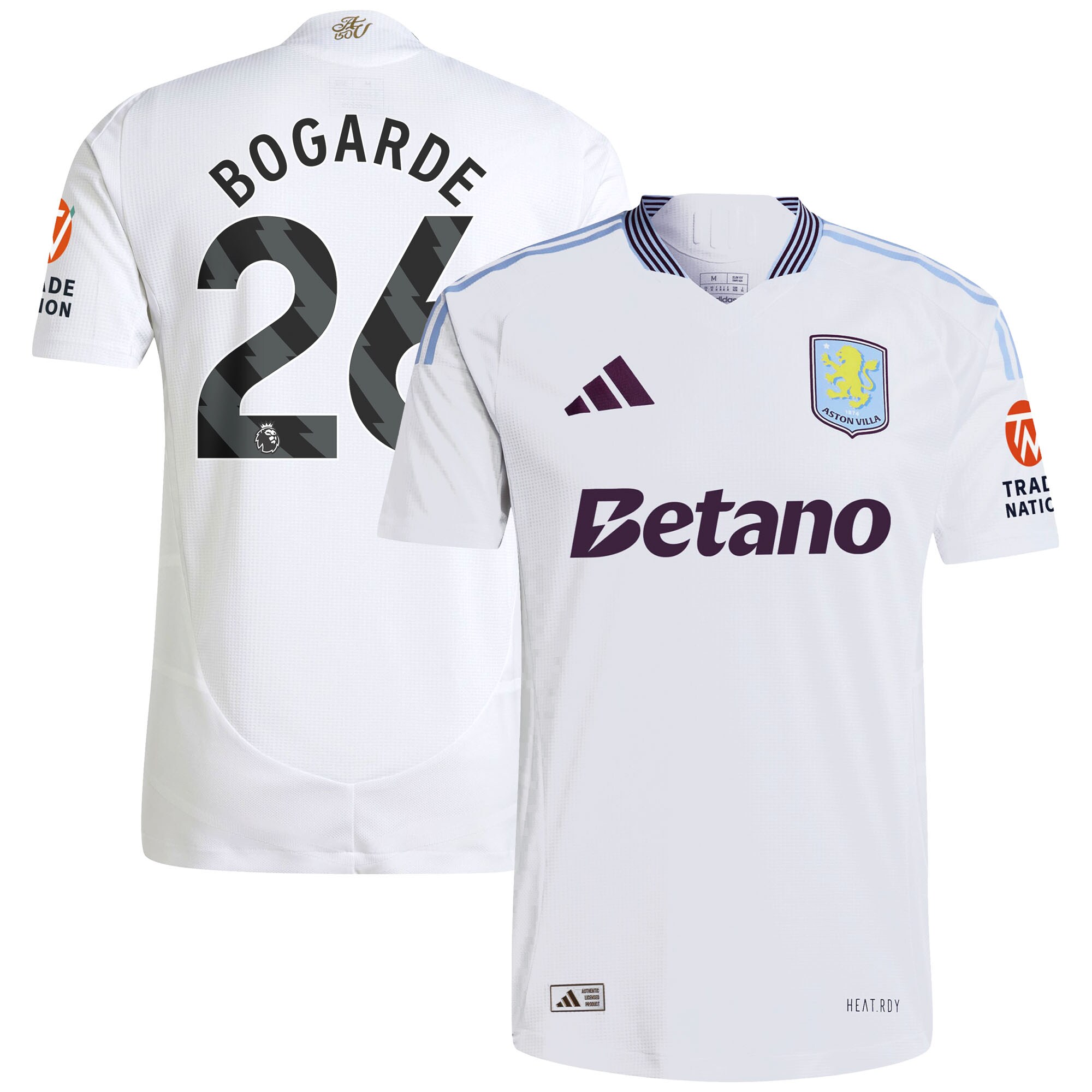 aston villa adidas away authentic shirt 2024-25 with bogarde 26 printing Collection - Aston Villa Fan Shop Official Gear