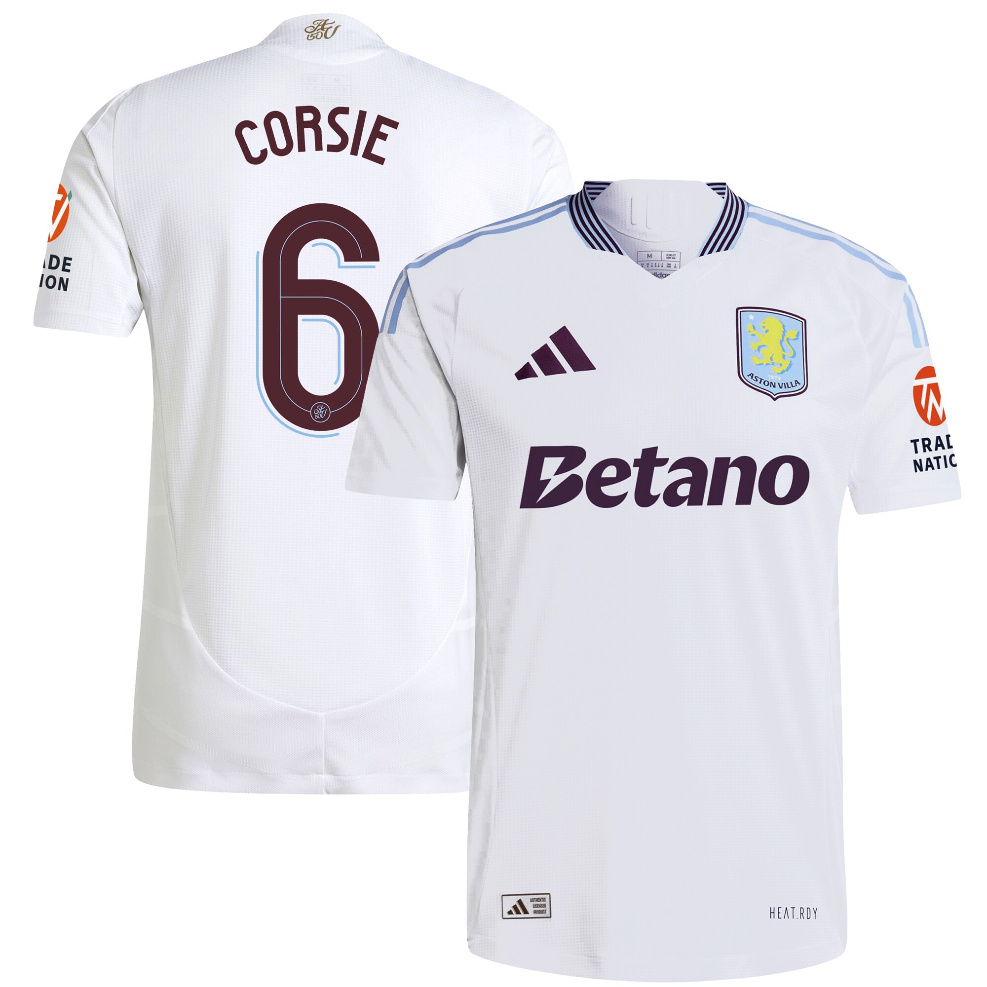 aston villa adidas away authentic shirt 2024-25 with corsie 6 cup printing Collection - Aston Villa Fan Shop Official Gear