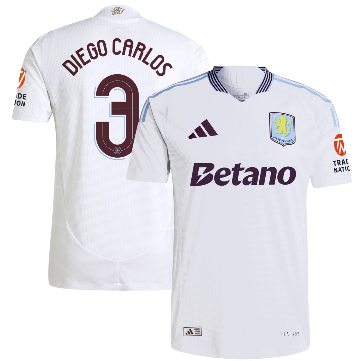 aston villa adidas away authentic shirt 2024-25 with diego carlos 3 cup printing Collection - Aston Villa Fan Shop Official Gear