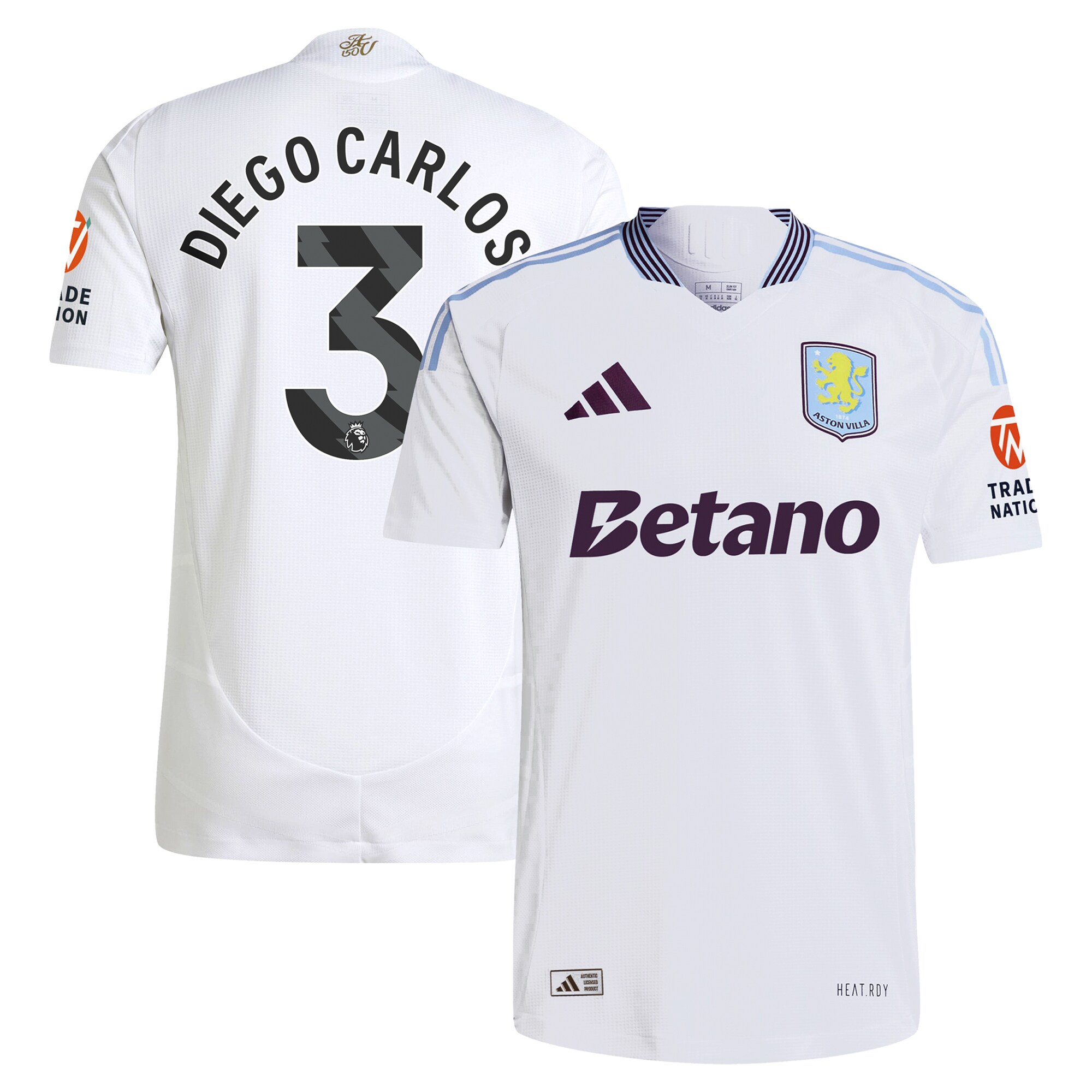 aston villa adidas away authentic shirt 2024-25 with diego carlos 3 printing Collection - Aston Villa Fan Shop Official Gear