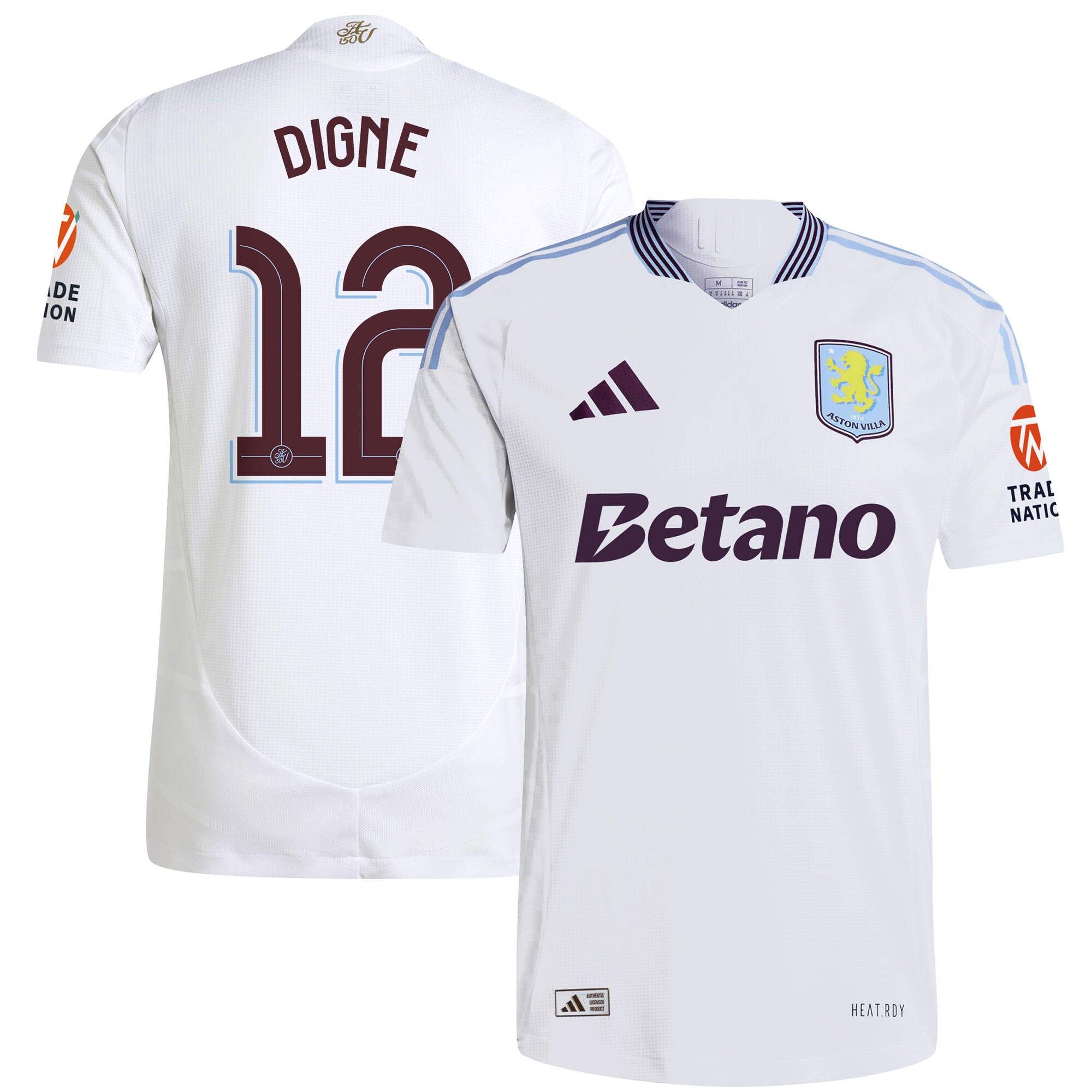 aston villa adidas away authentic shirt 2024-25 with digne 12 cup printing Collection - Aston Villa Fan Shop Official Gear