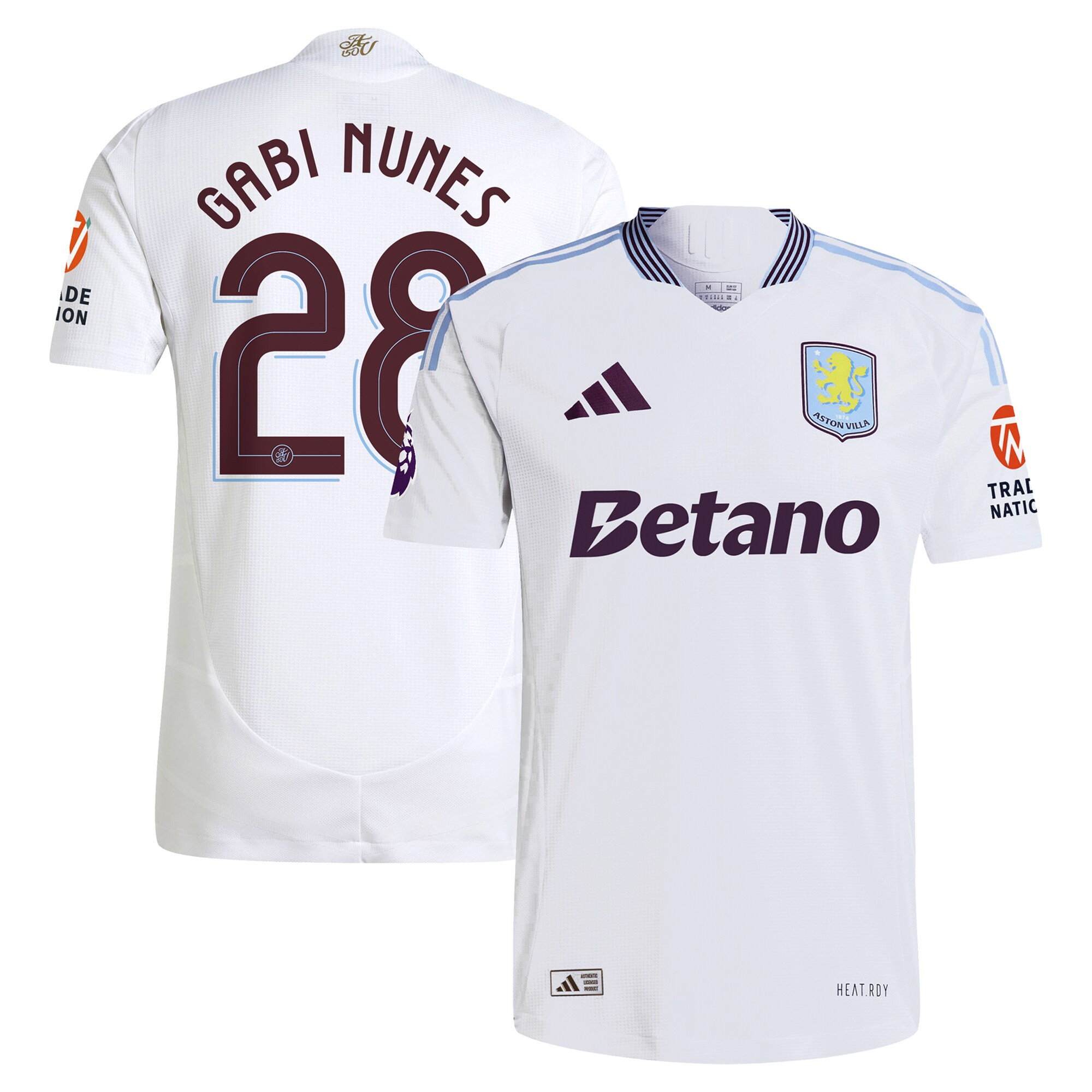 aston villa adidas away authentic shirt 2024-25 with gabi nunes 28 cup printing Collection - Aston Villa Fan Shop Official Gear