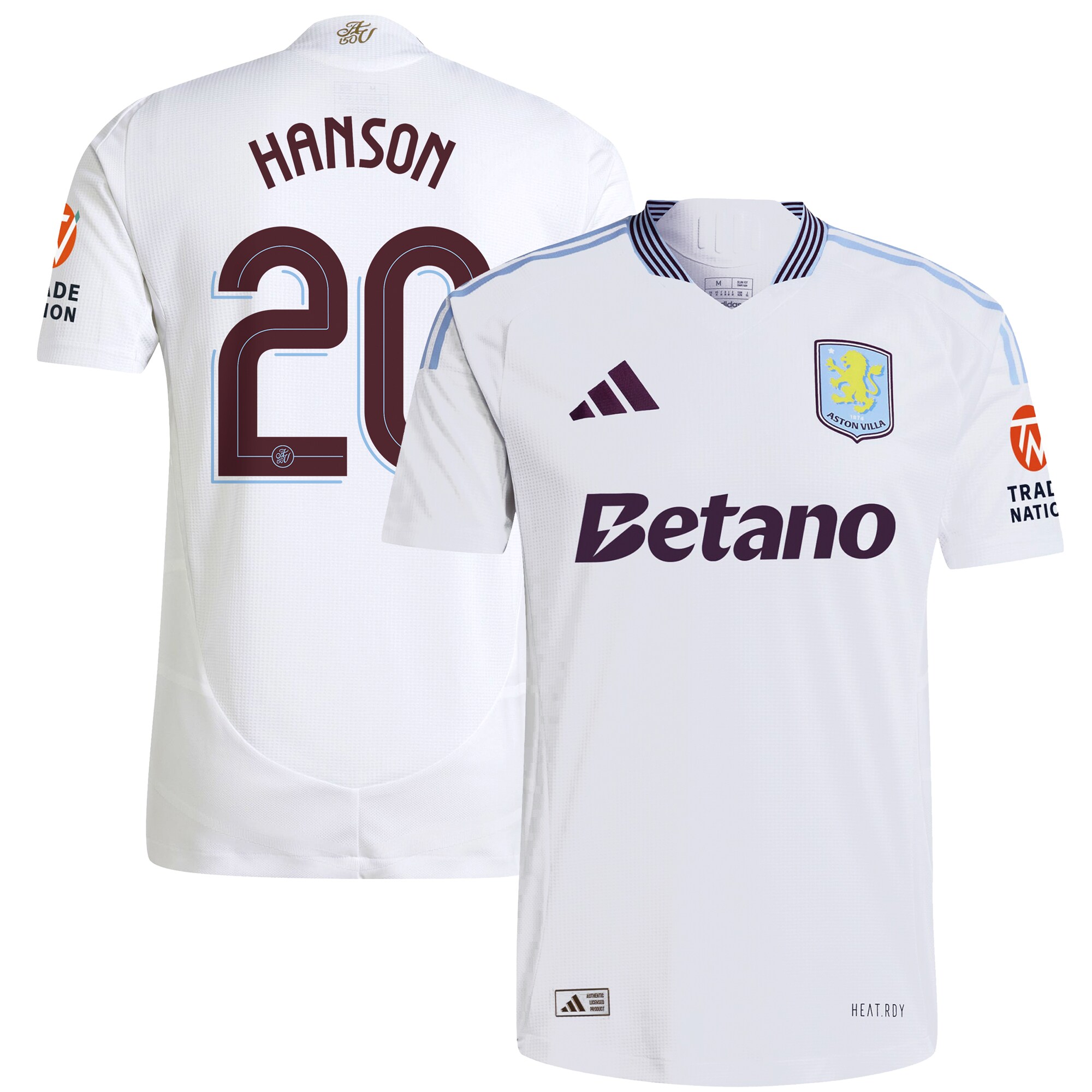 aston villa adidas away authentic shirt 2024-25 with hanson 20 cup printing Collection - Aston Villa Fan Shop Official Gear