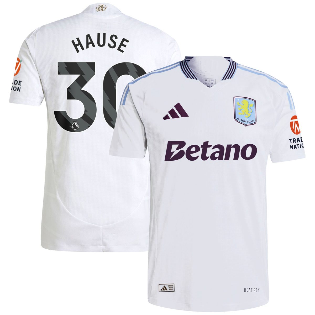 aston villa adidas away authentic shirt 2024-25 with hause 30 printing Collection - Aston Villa Fan Shop Official Gear
