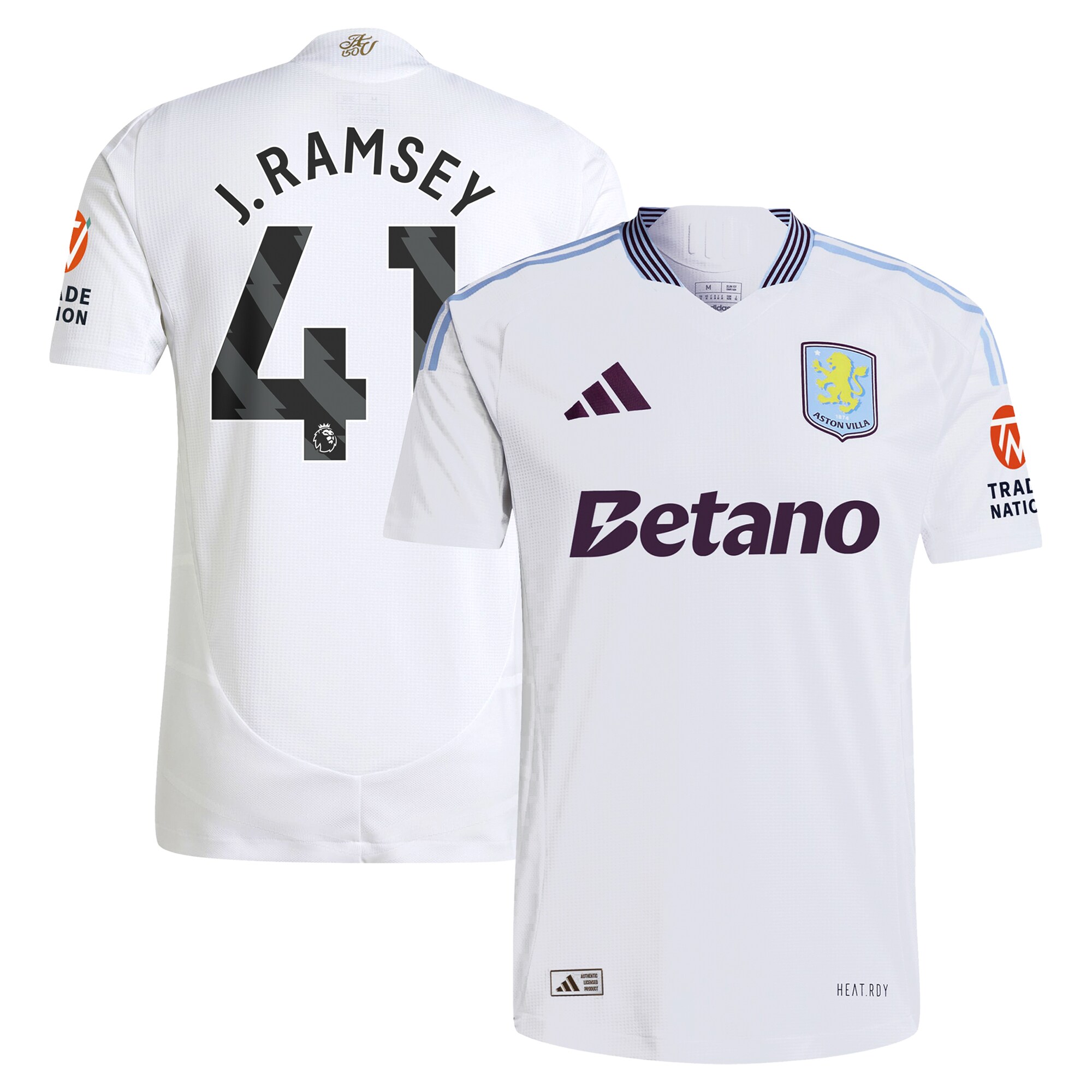 aston villa adidas away authentic shirt 2024-25 with j. ramsey 41 printing Collection - Aston Villa Fan Shop Official Gear