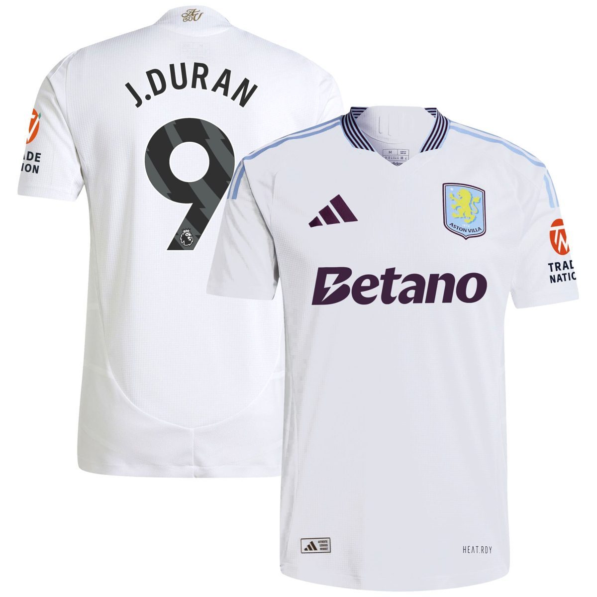 aston villa adidas away authentic shirt 2024-25 with j.duran 9 printing Collection - Aston Villa Fan Shop Official Gear