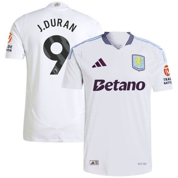 aston villa adidas away authentic shirt 2024-25 with j.duran 9 printing Collection - Aston Villa Fan Shop Official Gear