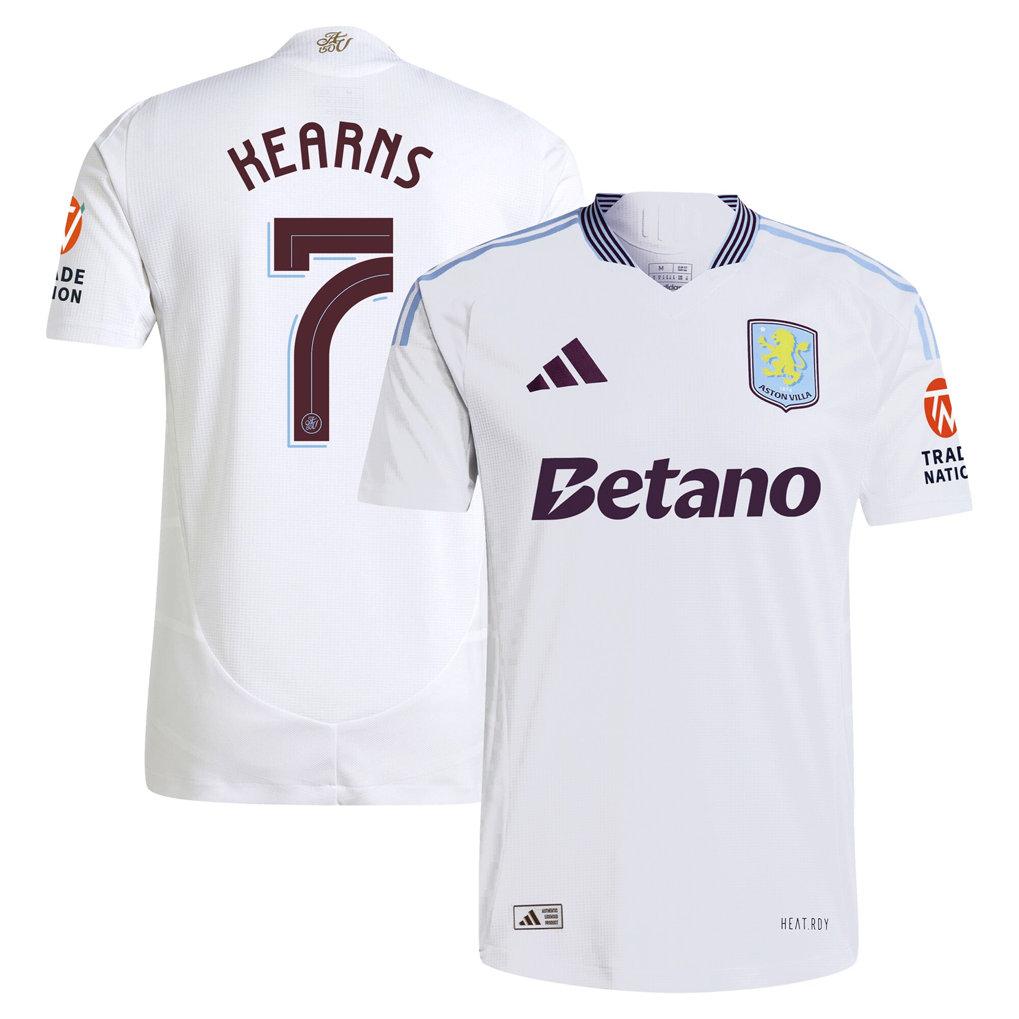 aston villa adidas away authentic shirt 2024-25 with kearns 7 cup printing Collection - Aston Villa Fan Shop Official Gear