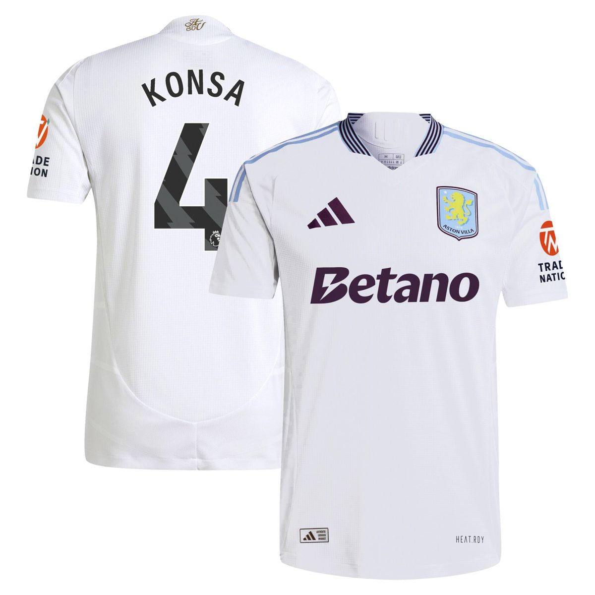 aston villa adidas away authentic shirt 2024-25 with konsa 4 printing Collection - Aston Villa Fan Shop Official Gear