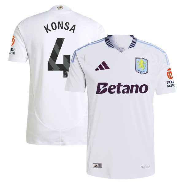 aston villa adidas away authentic shirt 2024-25 with konsa 4 printing Collection - Aston Villa Fan Shop Official Gear