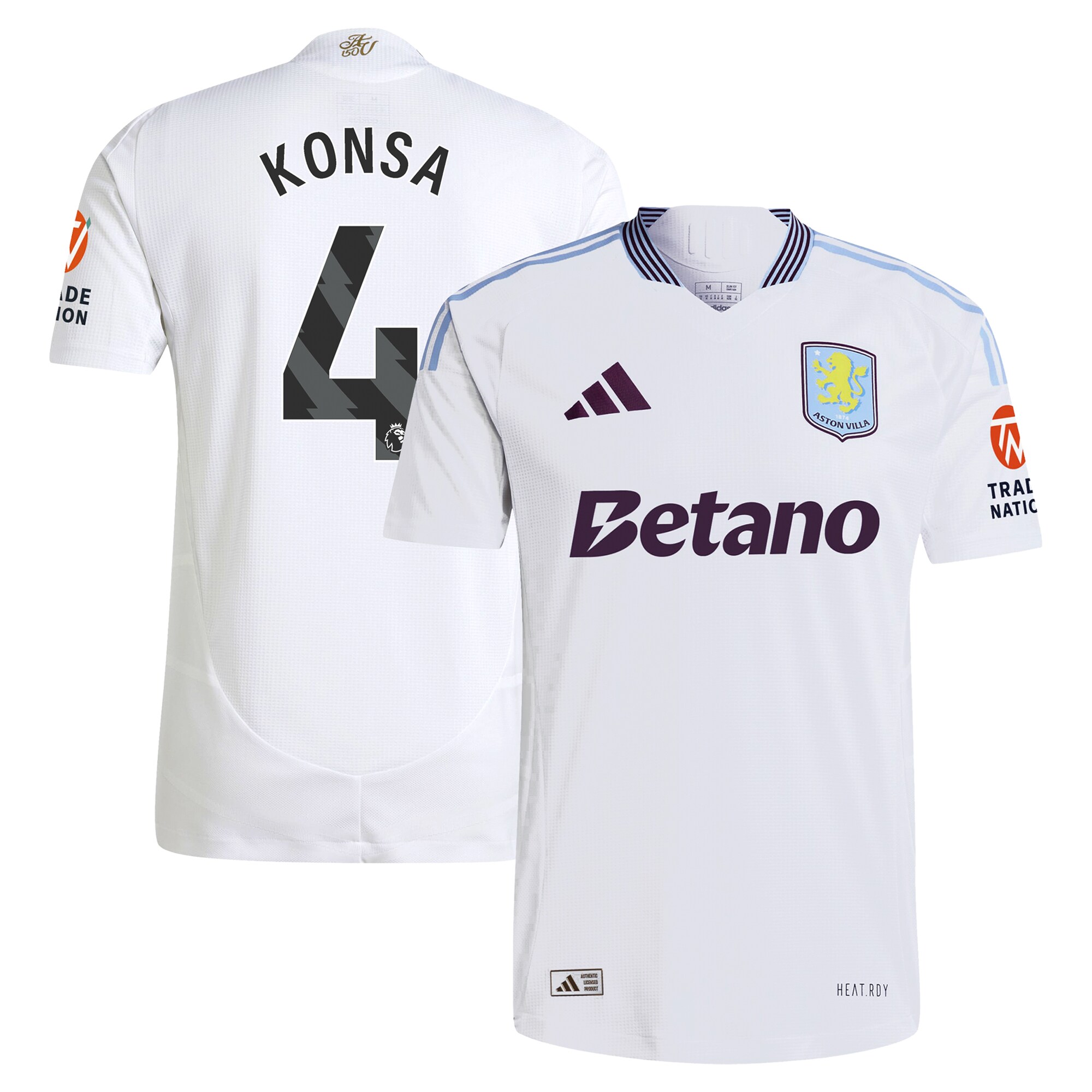 aston villa adidas away authentic shirt 2024-25 with konsa 4 printing Collection - Aston Villa Fan Shop Official Gear