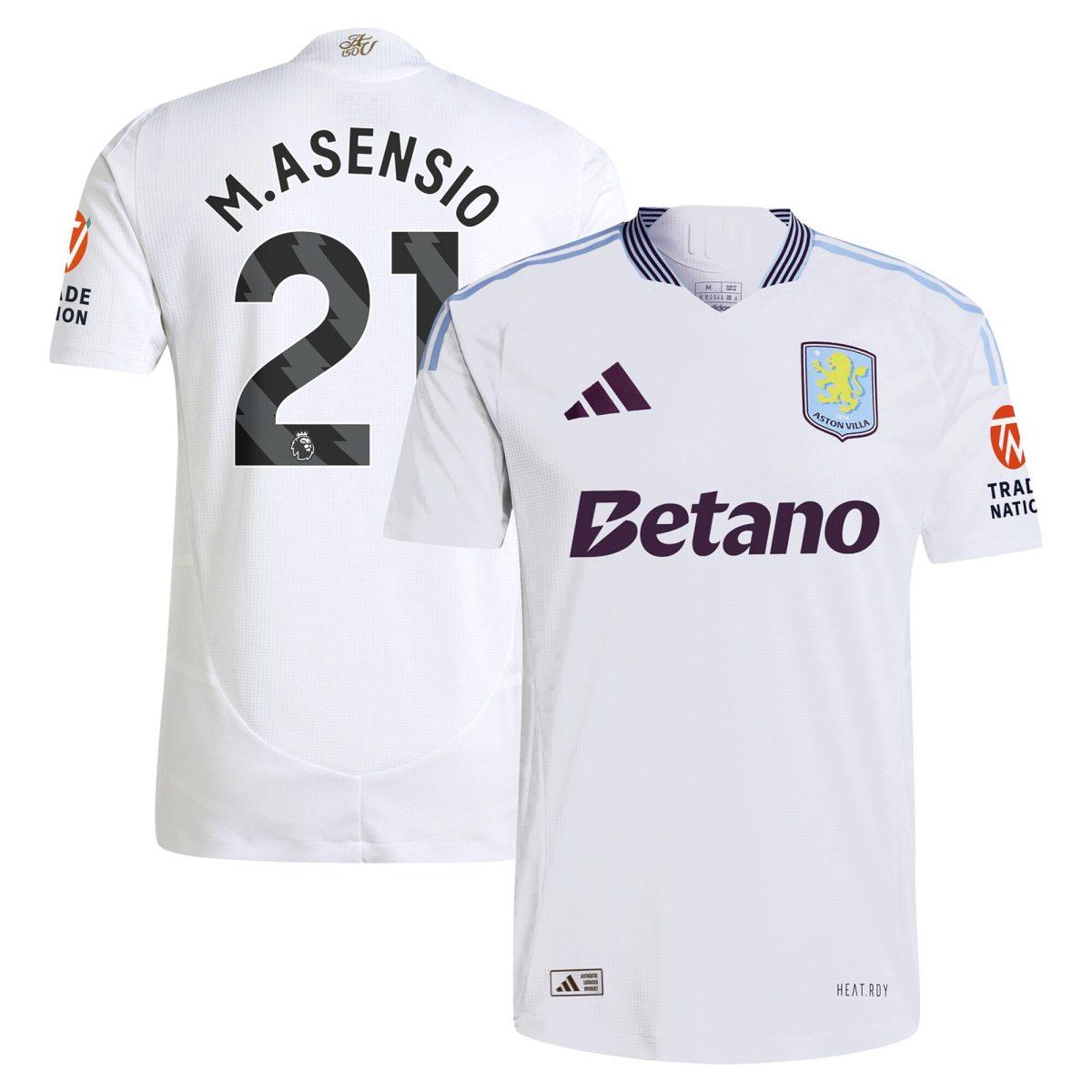 aston villa adidas away authentic shirt 2024-25 with m.asensio 21 printing Collection - Aston Villa Fan Shop Official Gear