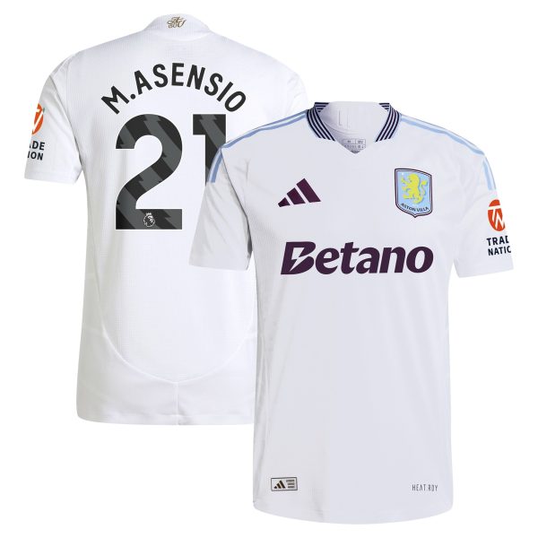 aston villa adidas away authentic shirt 2024-25 with m.asensio 21 printing Collection - Aston Villa Fan Shop Official Gear