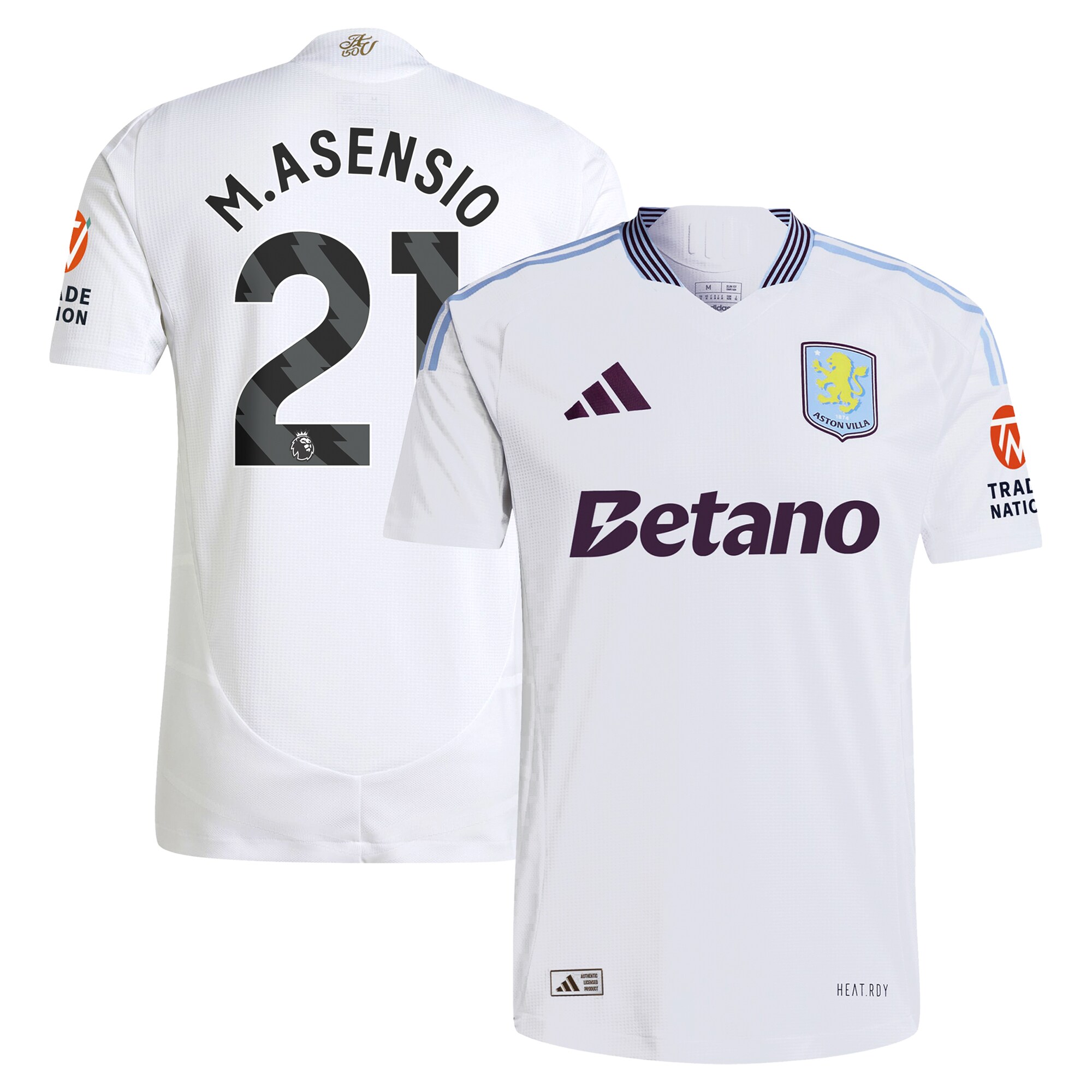 aston villa adidas away authentic shirt 2024-25 with m.asensio 21 printing Collection - Aston Villa Fan Shop Official Gear