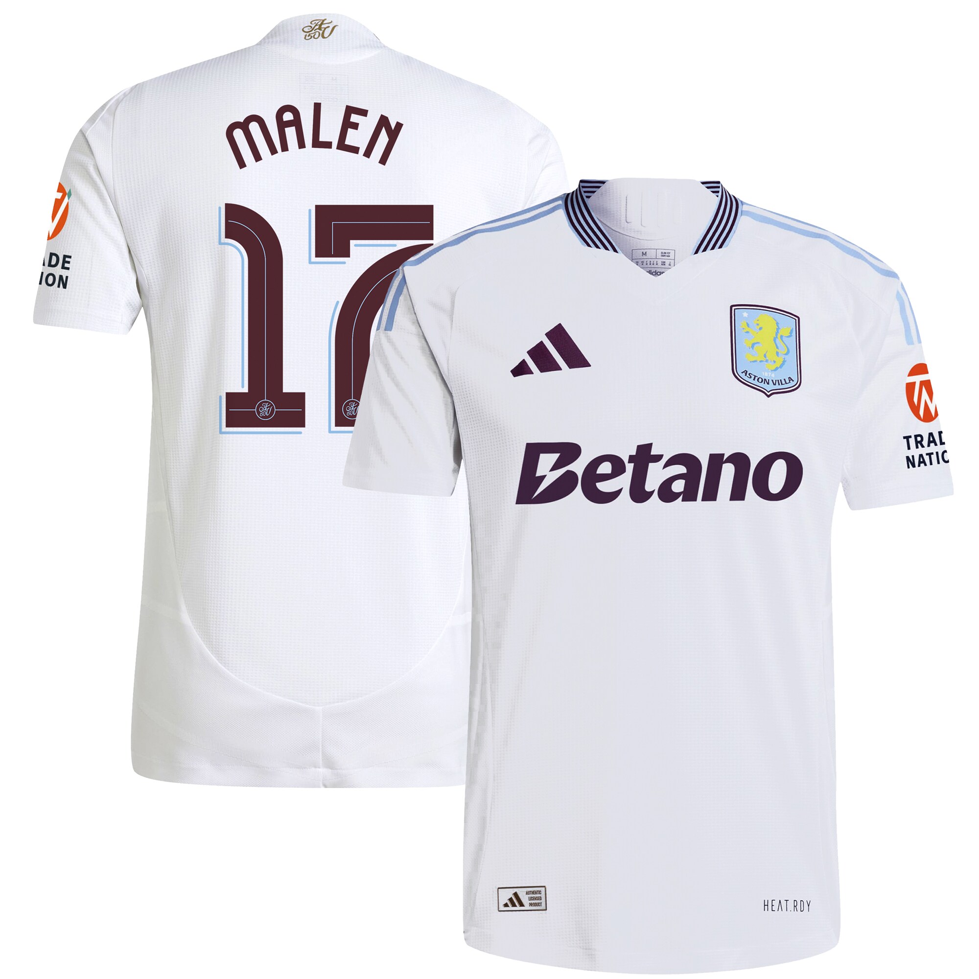 aston villa adidas away authentic shirt 2024-25 with malen 17 cup printing Collection - Aston Villa Fan Shop Official Gear