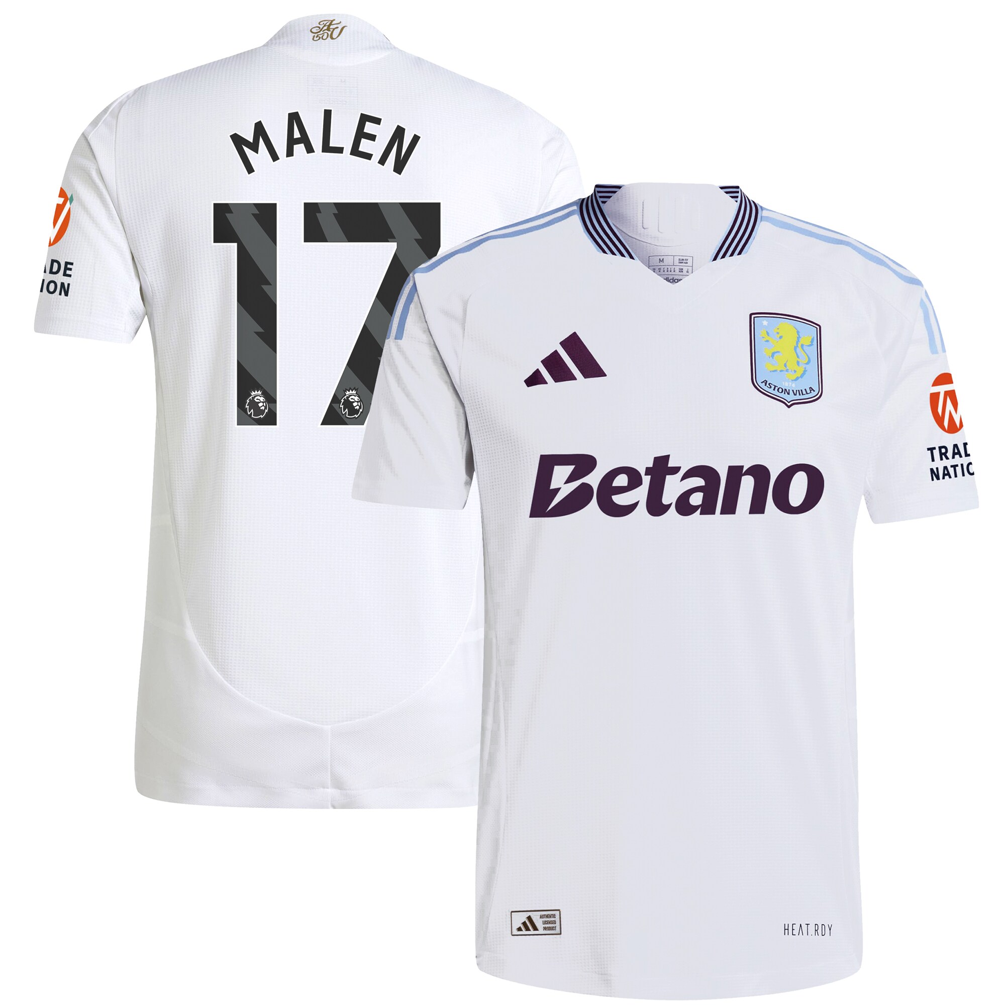 aston villa adidas away authentic shirt 2024-25 with malen 17 printing Collection - Aston Villa Fan Shop Official Gear