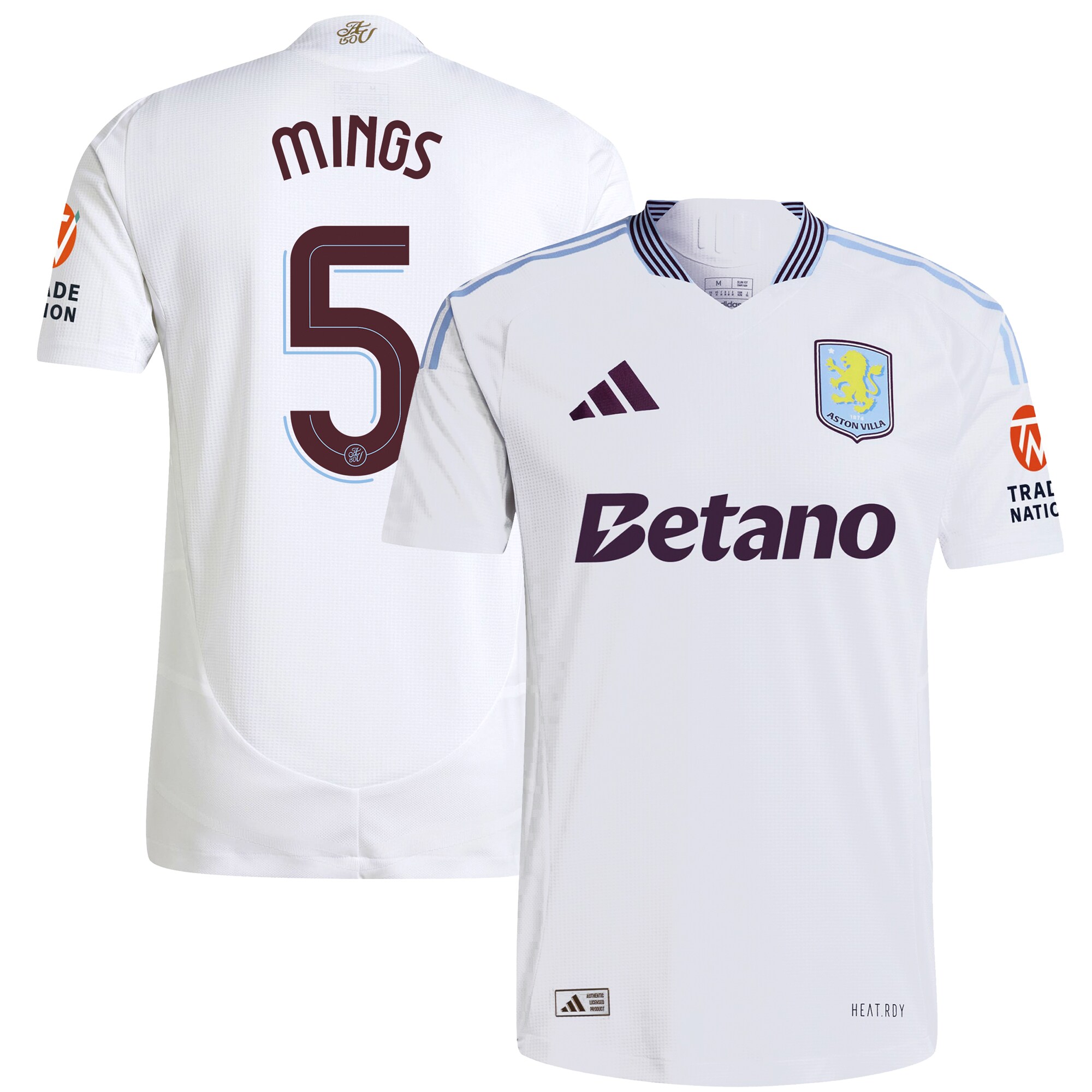 aston villa adidas away authentic shirt 2024-25 with mings 5 cup printing Collection - Aston Villa Fan Shop Official Gear