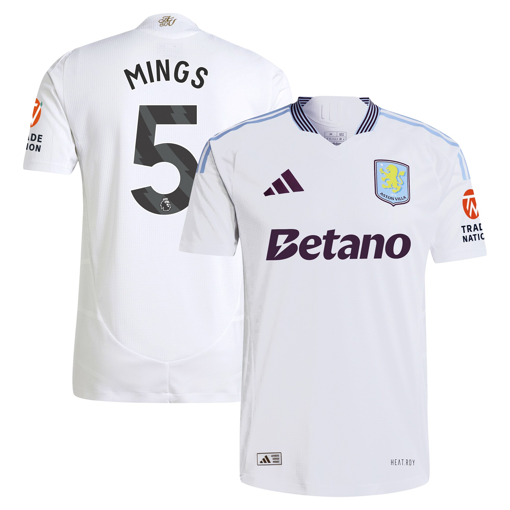 aston villa adidas away authentic shirt 2024-25 with mings 5 printing Collection - Aston Villa Fan Shop Official Gear