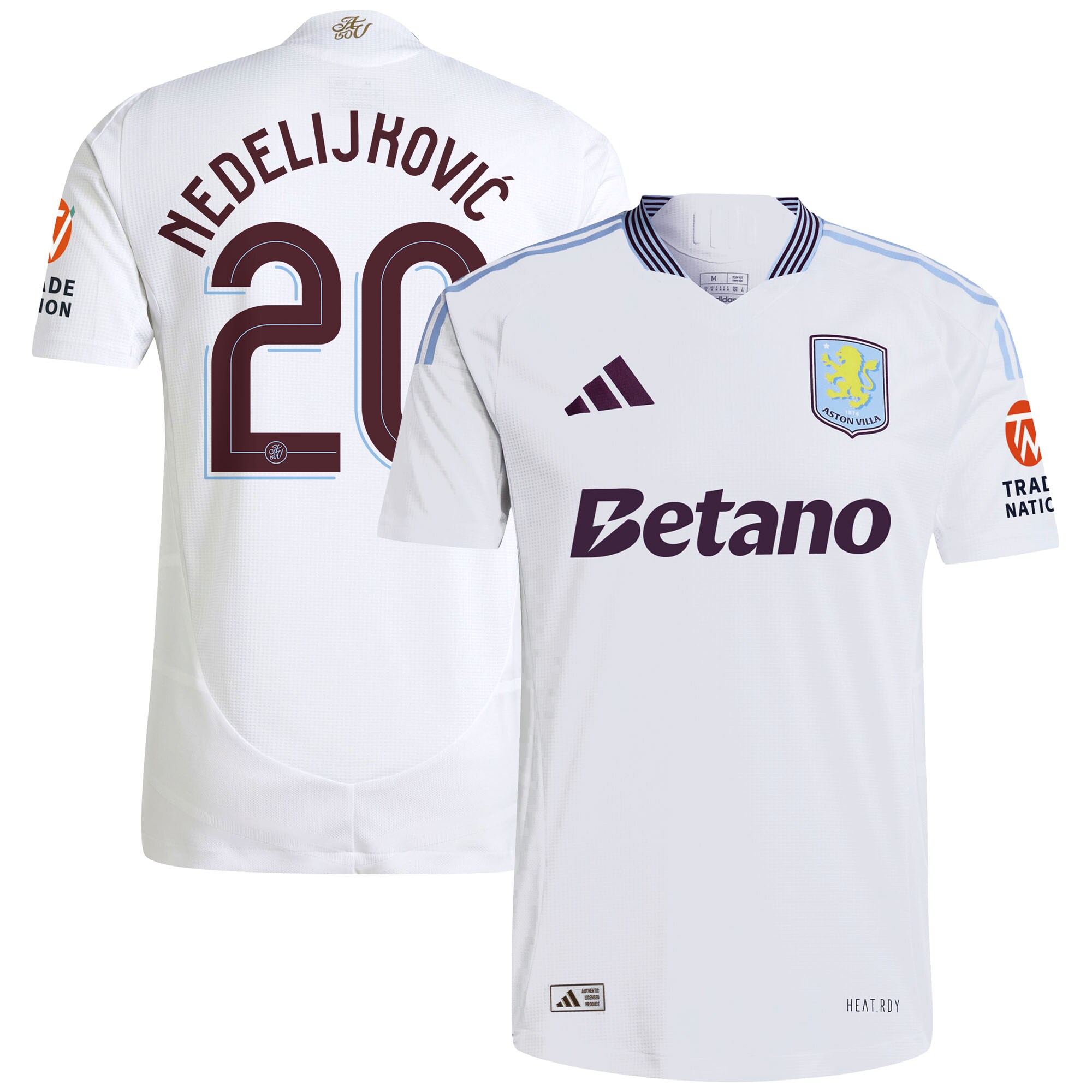 aston villa adidas away authentic shirt 2024-25 with nedeljković 20 cup printing Collection - Aston Villa Fan Shop Official Gear