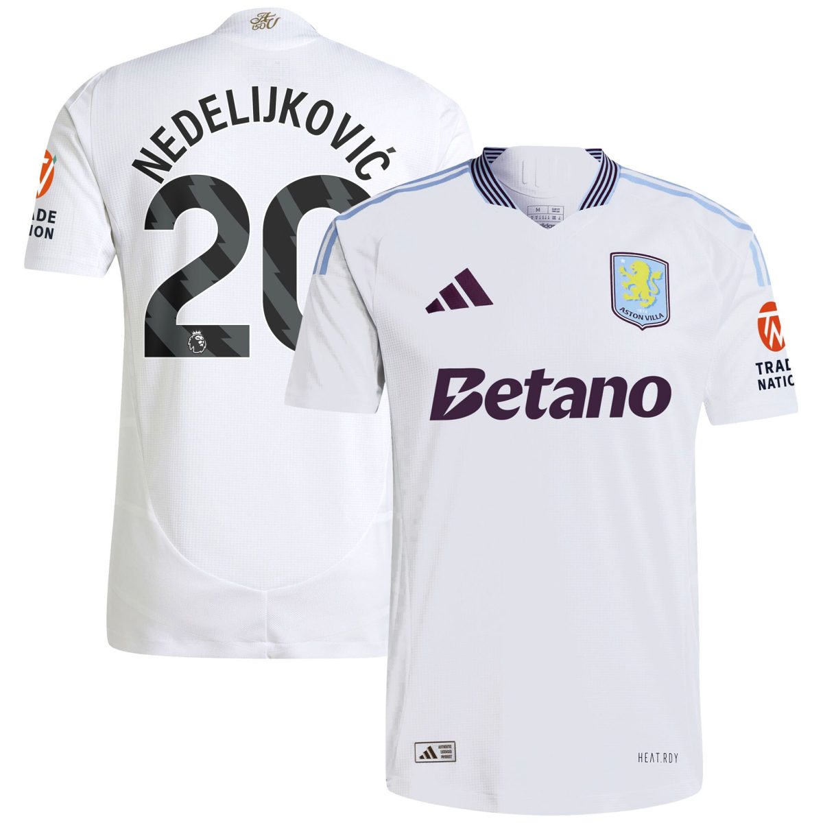 aston villa adidas away authentic shirt 2024-25 with nedeljković 20 printing Collection - Aston Villa Fan Shop Official Gear