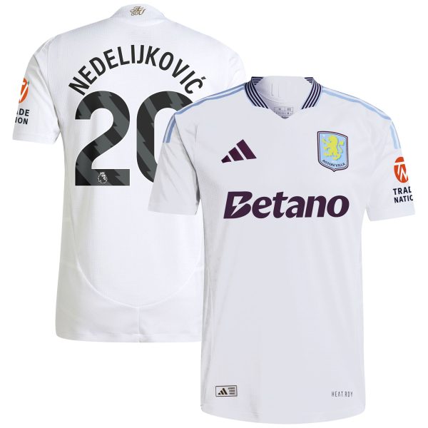 aston villa adidas away authentic shirt 2024-25 with nedeljković 20 printing Collection - Aston Villa Fan Shop Official Gear
