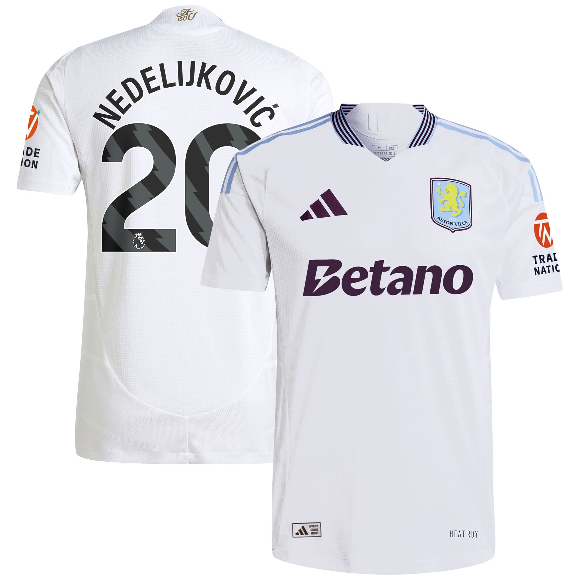 aston villa adidas away authentic shirt 2024-25 with nedeljković 20 printing Collection - Aston Villa Fan Shop Official Gear