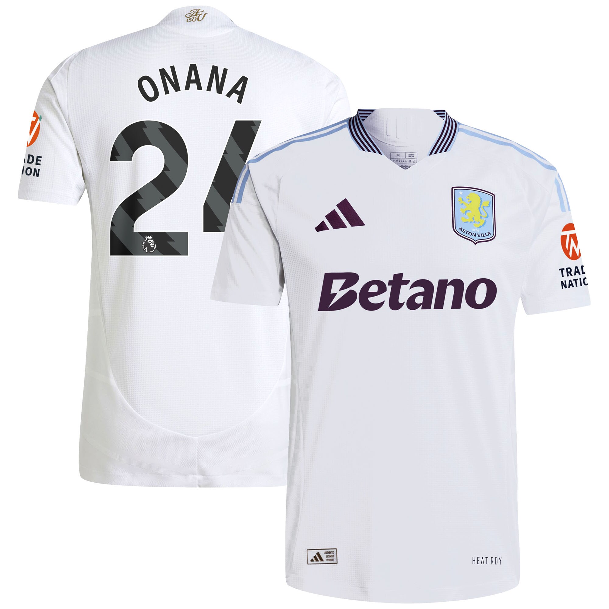 aston villa adidas away authentic shirt 2024-25 with onana 24 printing Collection - Aston Villa Fan Shop Official Gear
