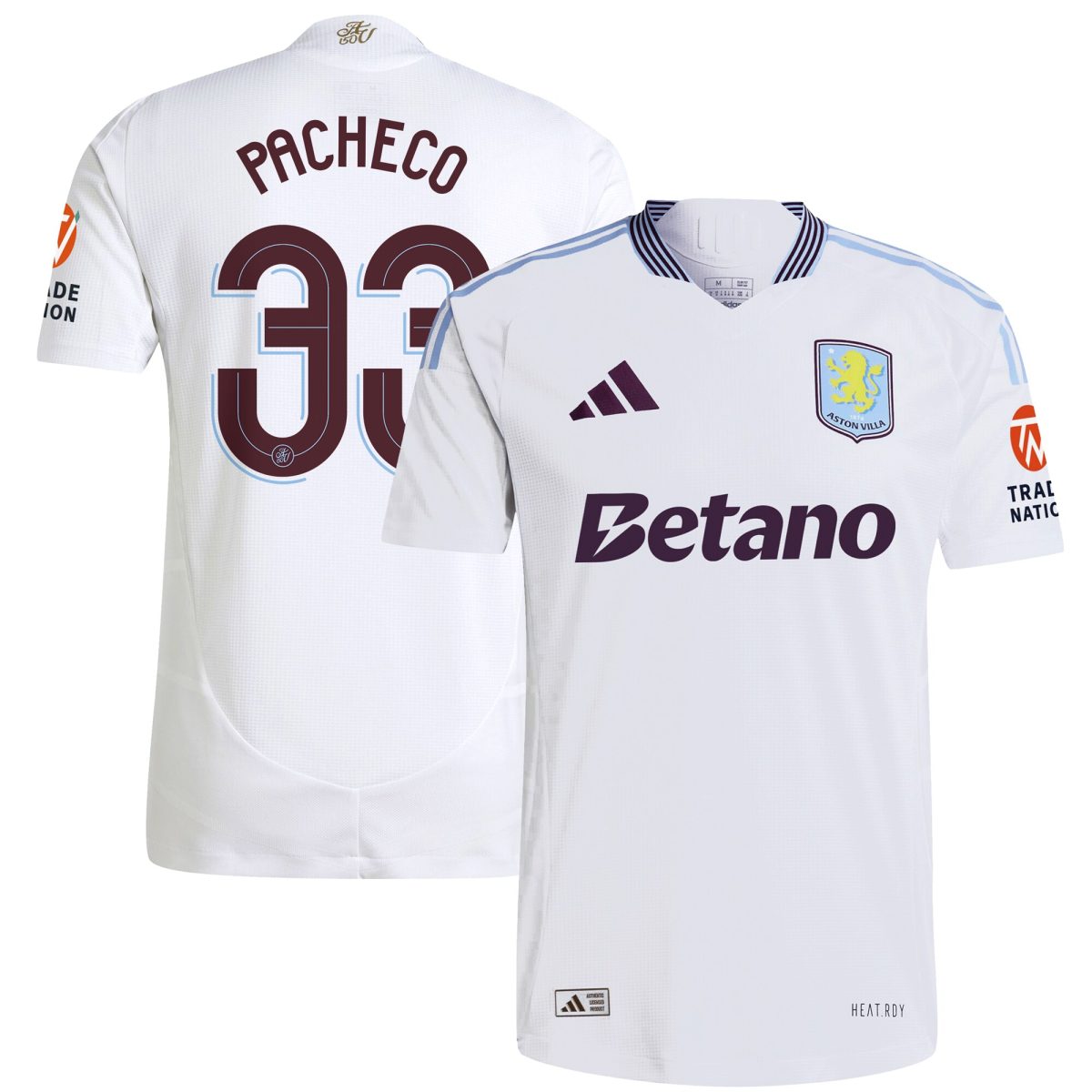 aston villa adidas away authentic shirt 2024-25 with pacheco 33 cup printing Collection - Aston Villa Fan Shop Official Gear