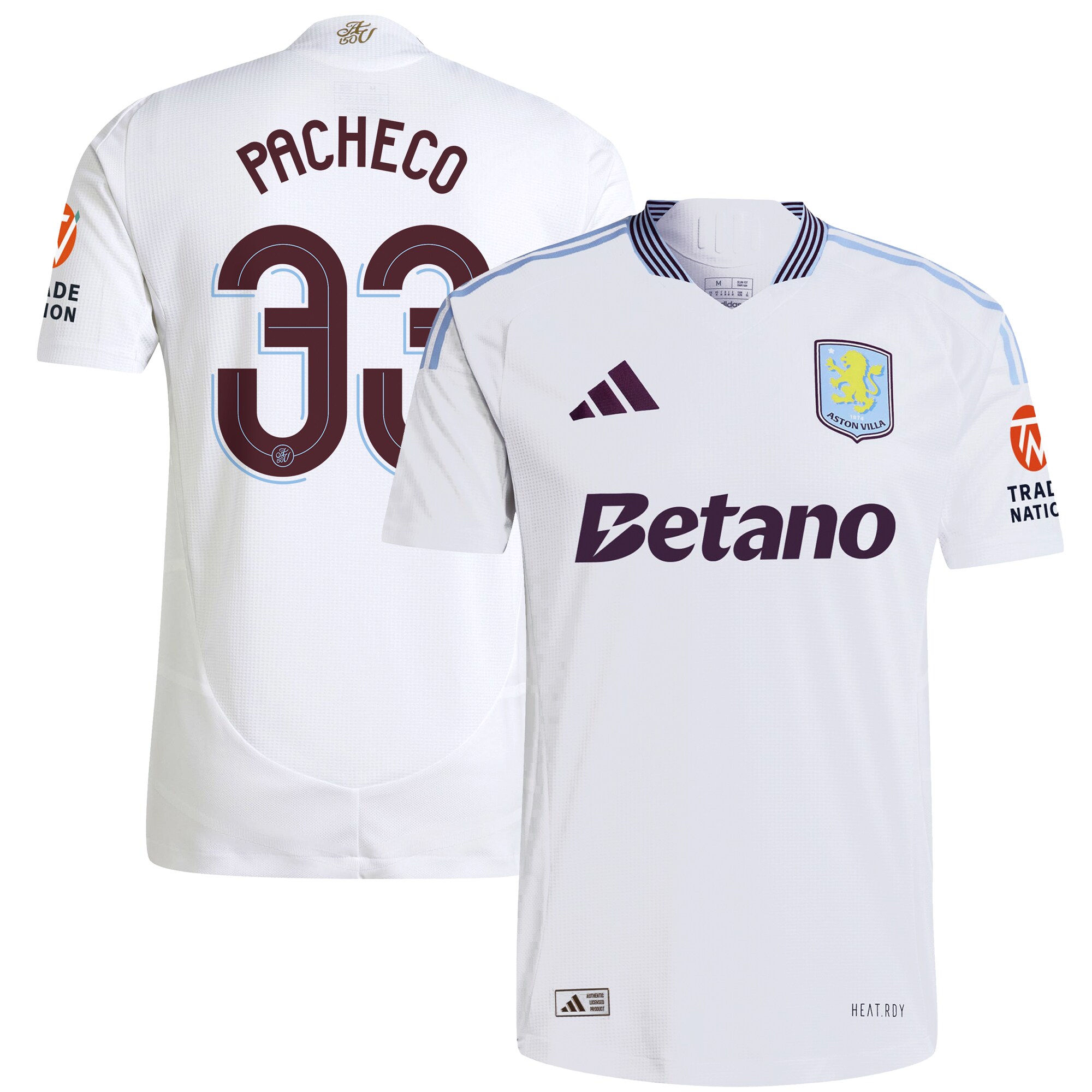 aston villa adidas away authentic shirt 2024-25 with pacheco 33 cup printing Collection - Aston Villa Fan Shop Official Gear