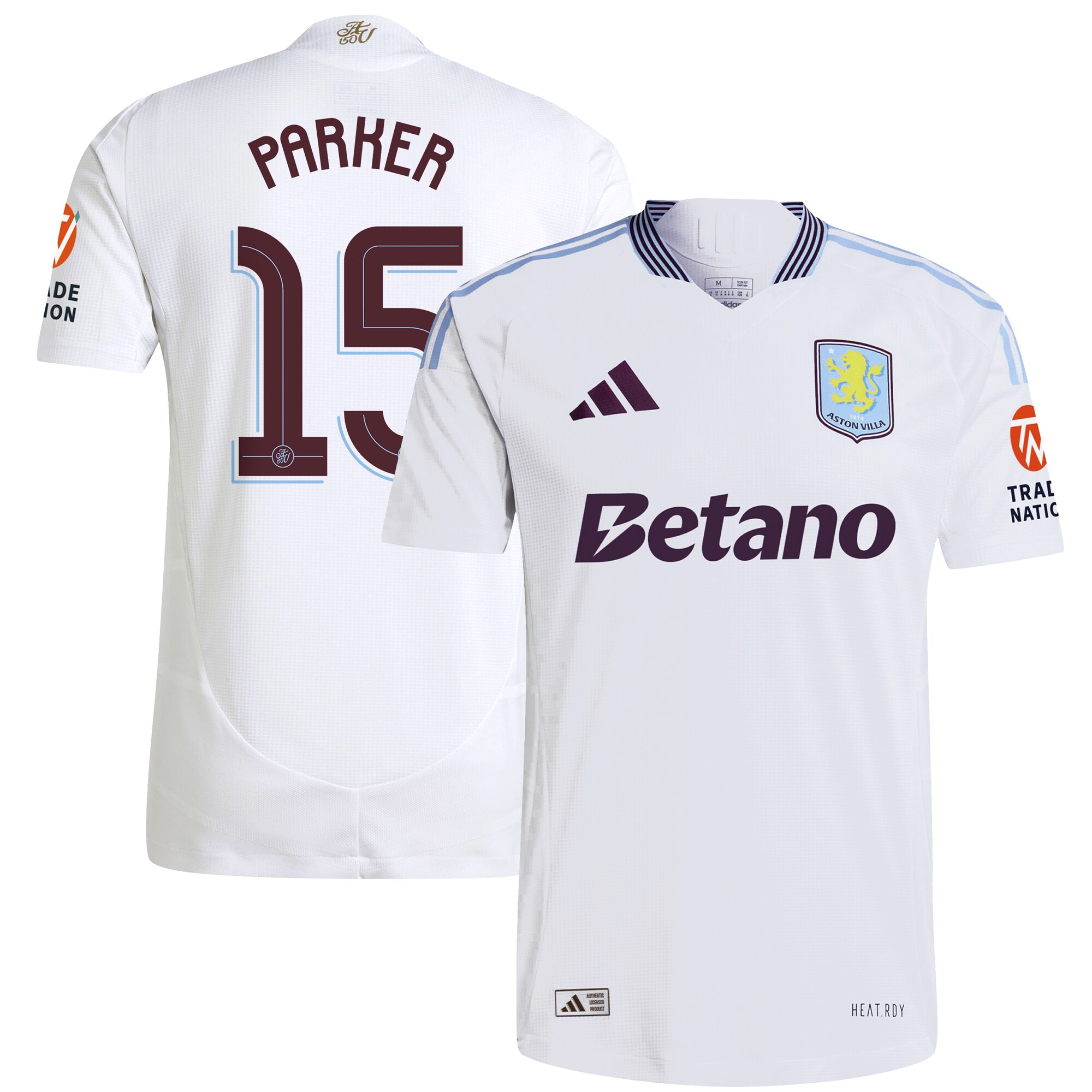 aston villa adidas away authentic shirt 2024-25 with parker 15 cup printing Collection - Aston Villa Fan Shop Official Gear