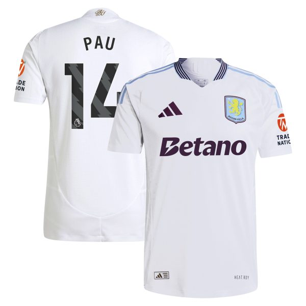 aston villa adidas away authentic shirt 2024-25 with pau 14 printing Collection - Aston Villa Fan Shop Official Gear