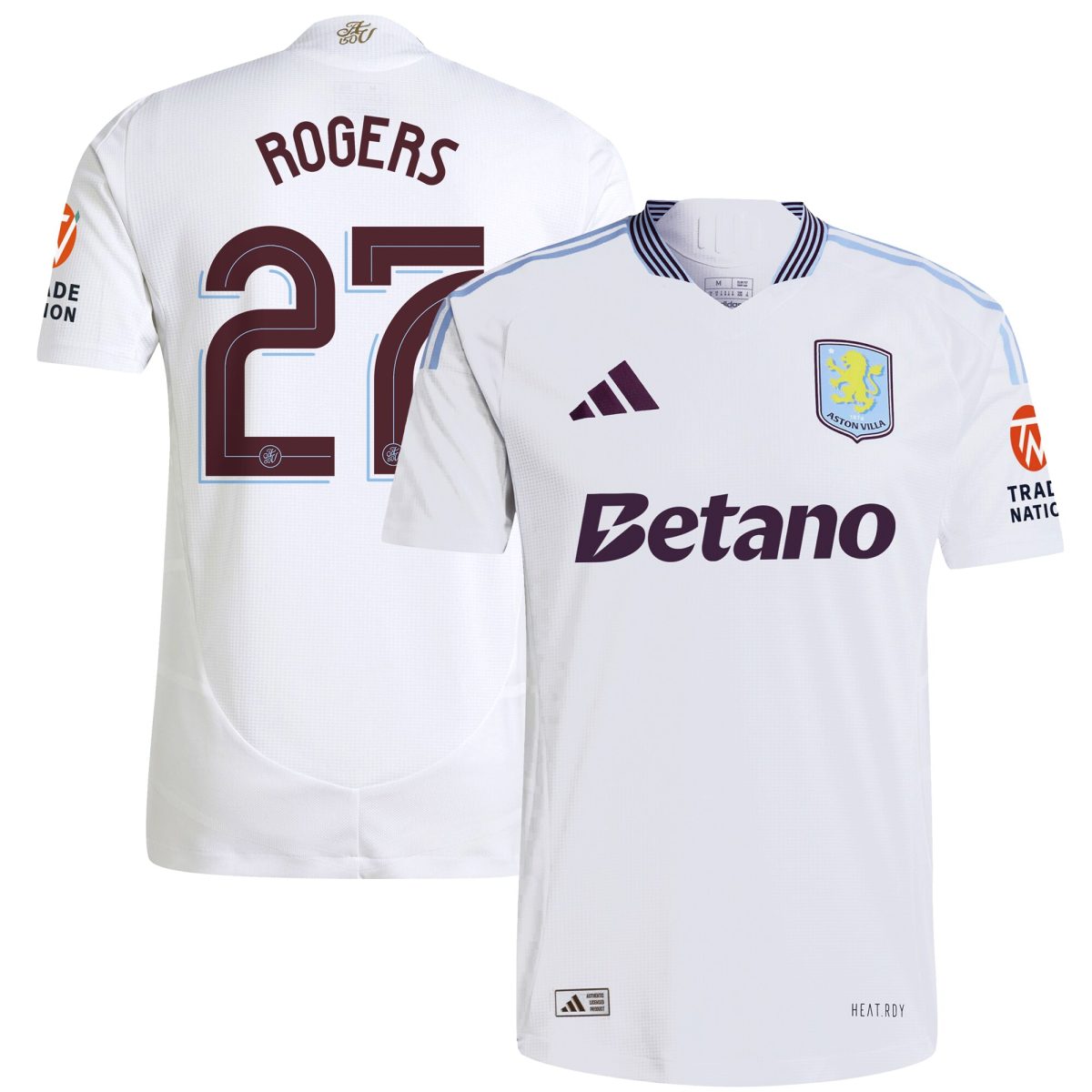 aston villa adidas away authentic shirt 2024-25 with rogers 27 cup printing Collection - Aston Villa Fan Shop Official Gear