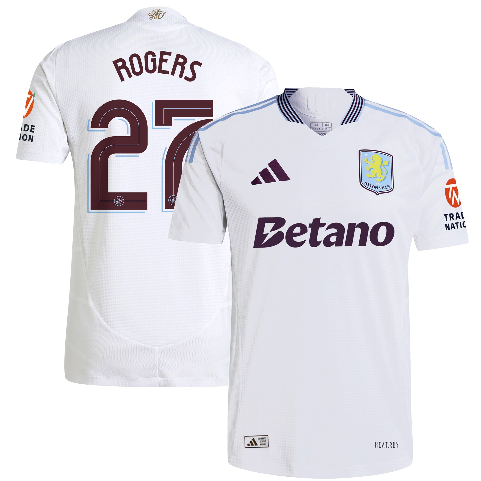 aston villa adidas away authentic shirt 2024-25 with rogers 27 cup printing Collection - Aston Villa Fan Shop Official Gear