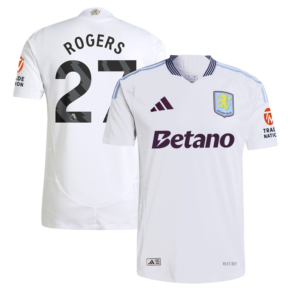 aston villa adidas away authentic shirt 2024-25 with rogers 27 printing Collection - Aston Villa Fan Shop Official Gear
