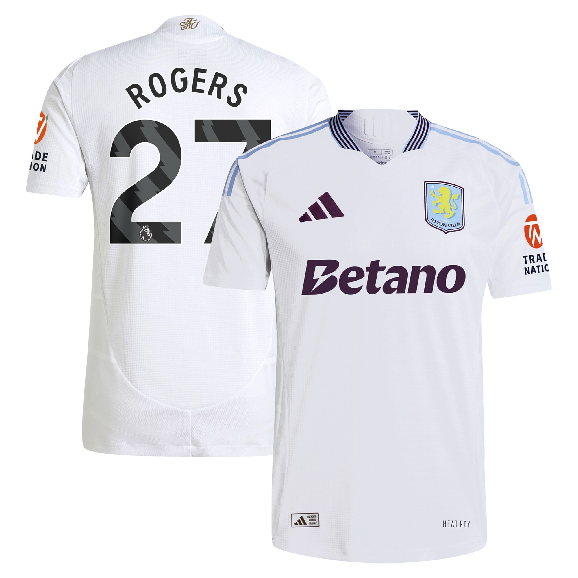 aston villa adidas away authentic shirt 2024-25 with rogers 27 printing Collection - Aston Villa Fan Shop Official Gear