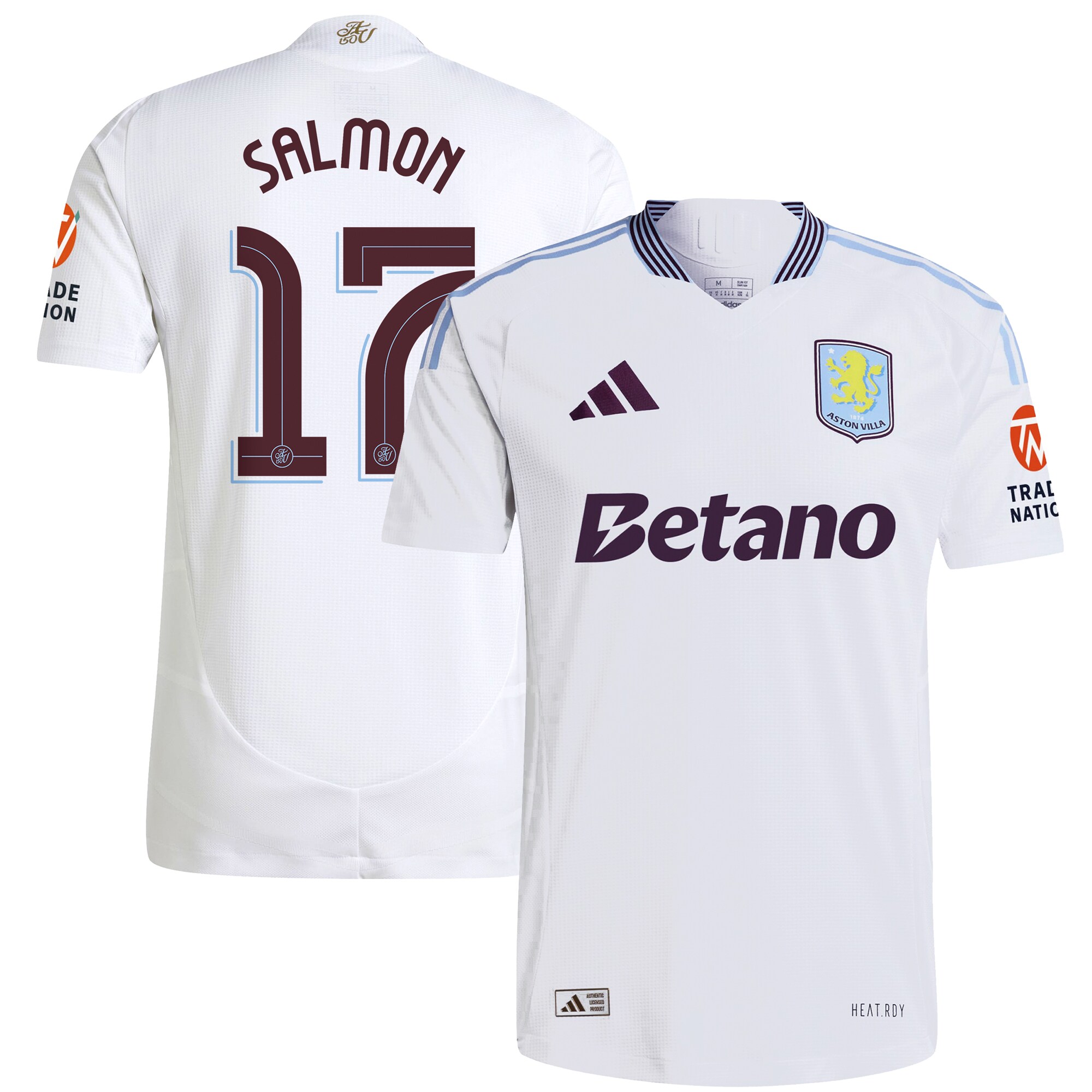 aston villa adidas away authentic shirt 2024-25 with salmon 17 cup printing Collection - Aston Villa Fan Shop Official Gear