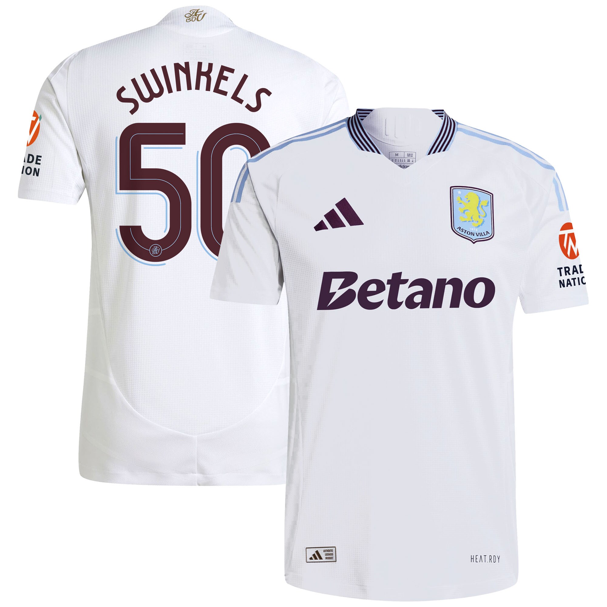 aston villa adidas away authentic shirt 2024-25 with swinkels 50 cup printing Collection - Aston Villa Fan Shop Official Gear