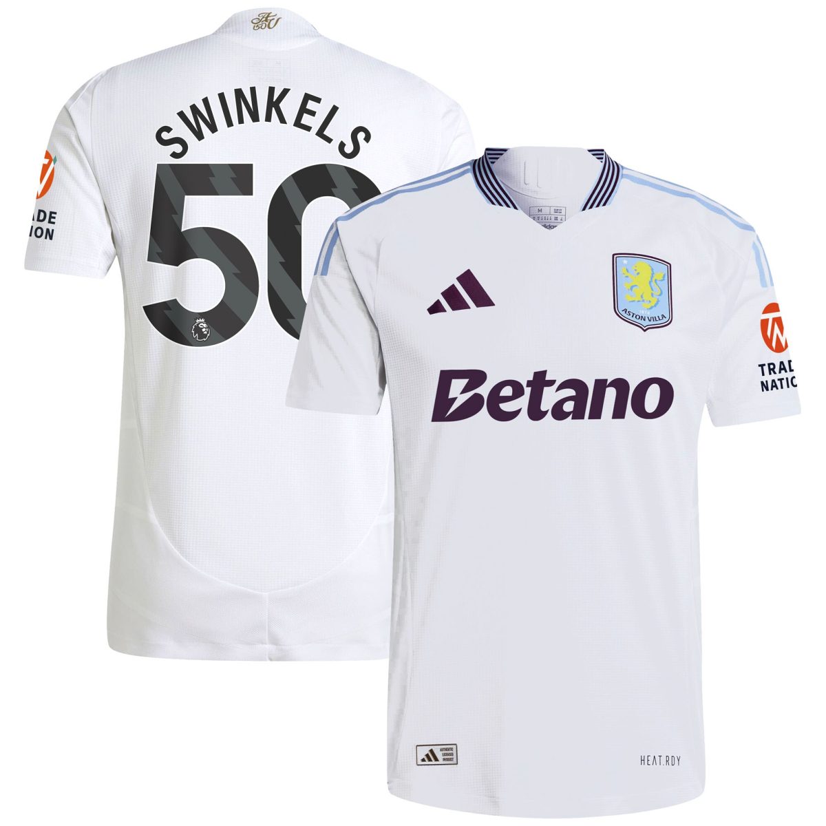 aston villa adidas away authentic shirt 2024-25 with swinkels 50 printing Collection - Aston Villa Fan Shop Official Gear