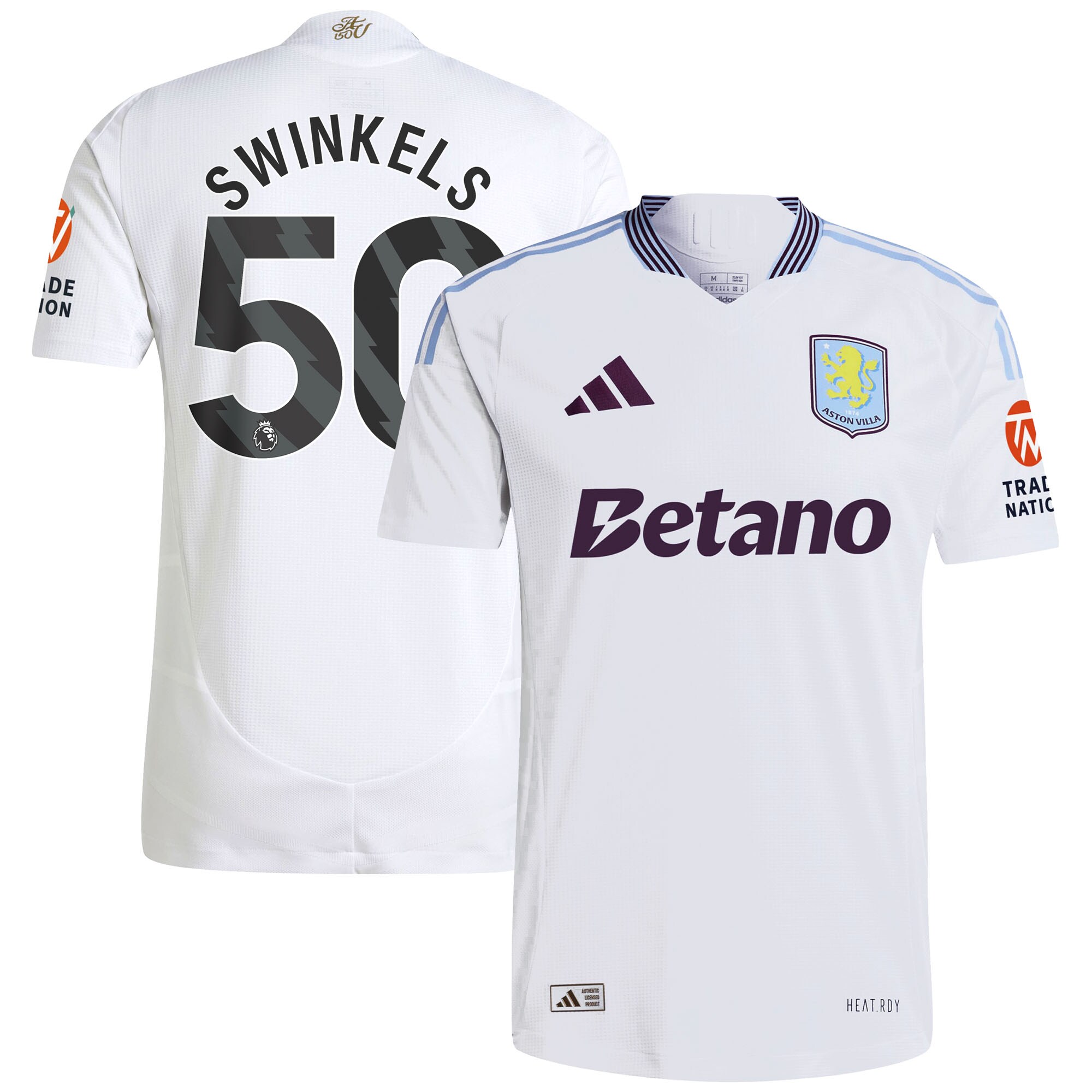 aston villa adidas away authentic shirt 2024-25 with swinkels 50 printing Collection - Aston Villa Fan Shop Official Gear