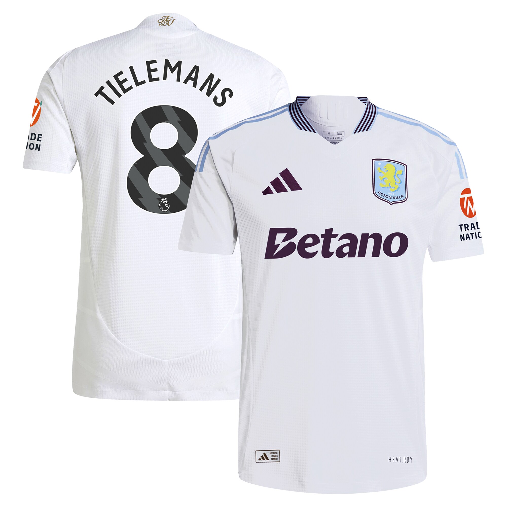 aston villa adidas away authentic shirt 2024-25 with tielemans 8 printing Collection - Aston Villa Fan Shop Official Gear