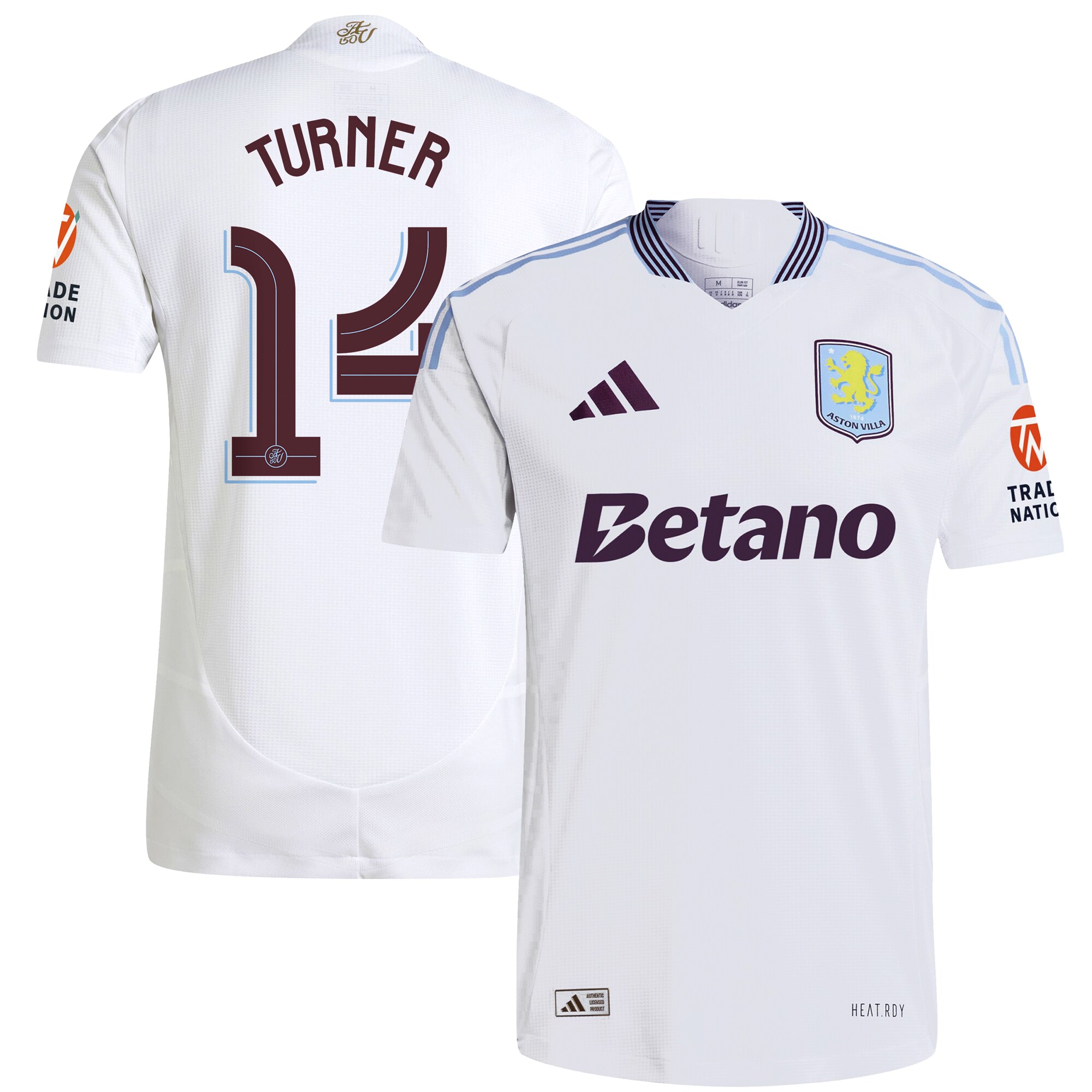 aston villa adidas away authentic shirt 2024-25 with turner 14 cup printing Collection - Aston Villa Fan Shop Official Gear
