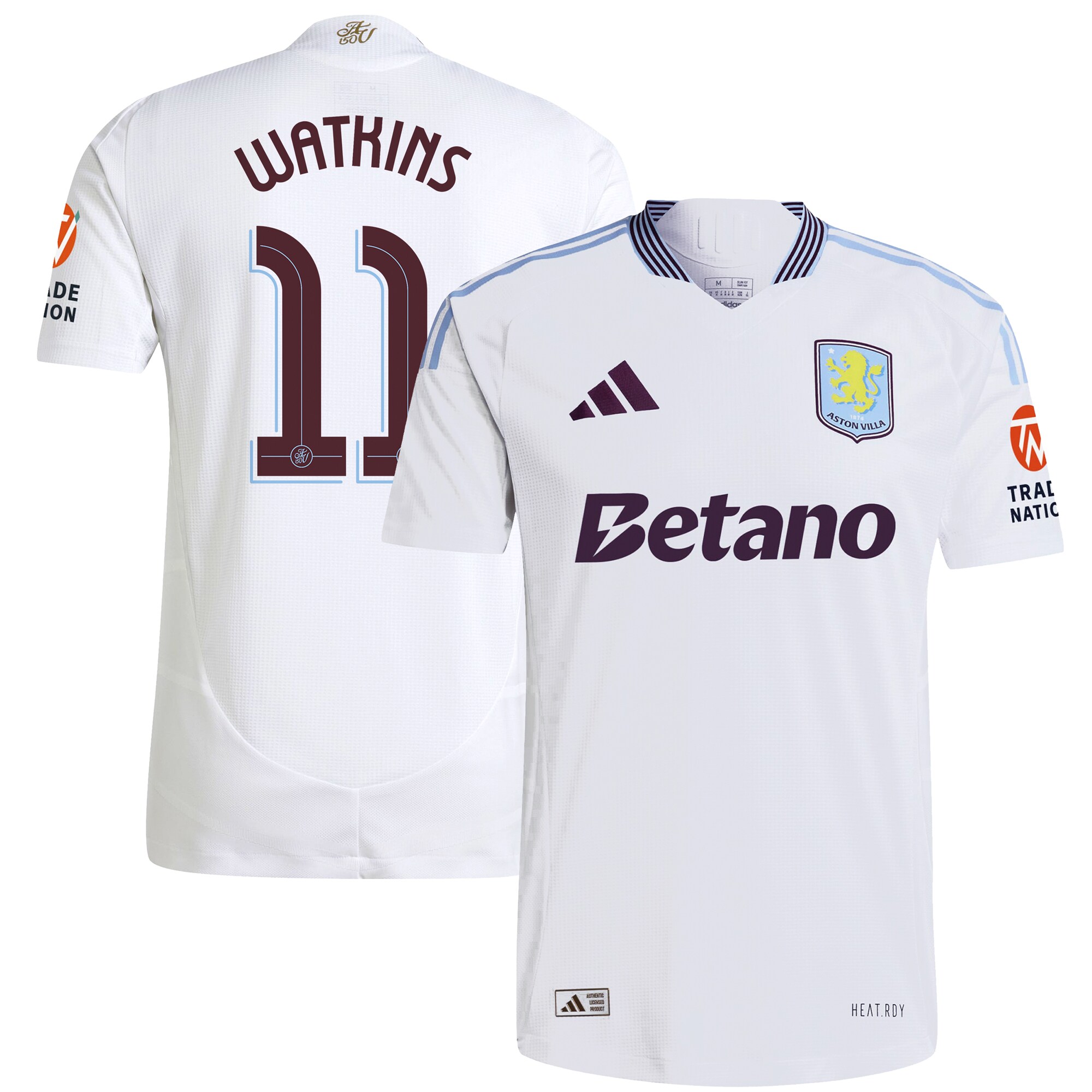 aston villa adidas away authentic shirt 2024-25 with watkins 11 cup printing Collection - Aston Villa Fan Shop Official Gear