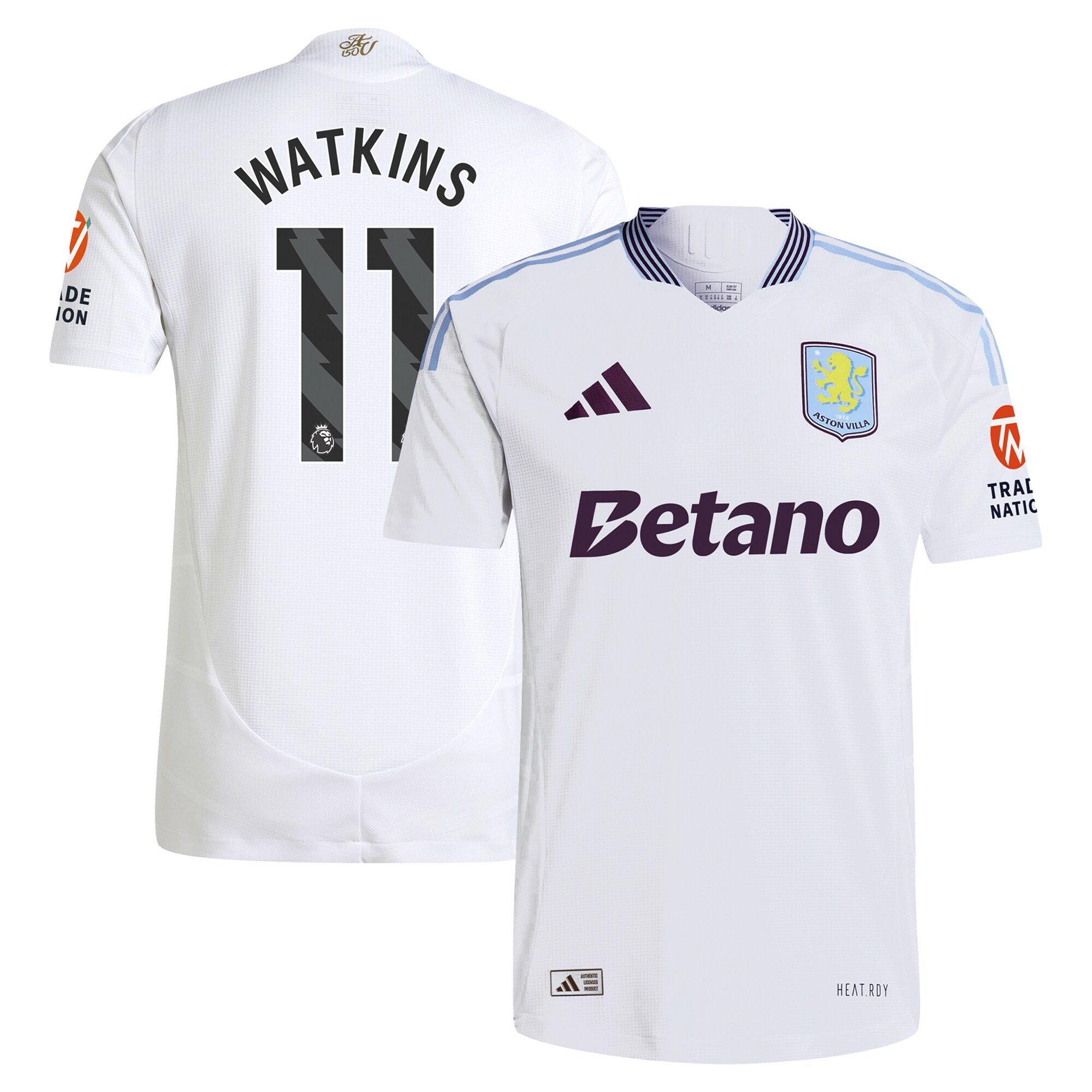 aston villa adidas away authentic shirt 2024-25 with watkins 11 printing Collection - Aston Villa Fan Shop Official Gear