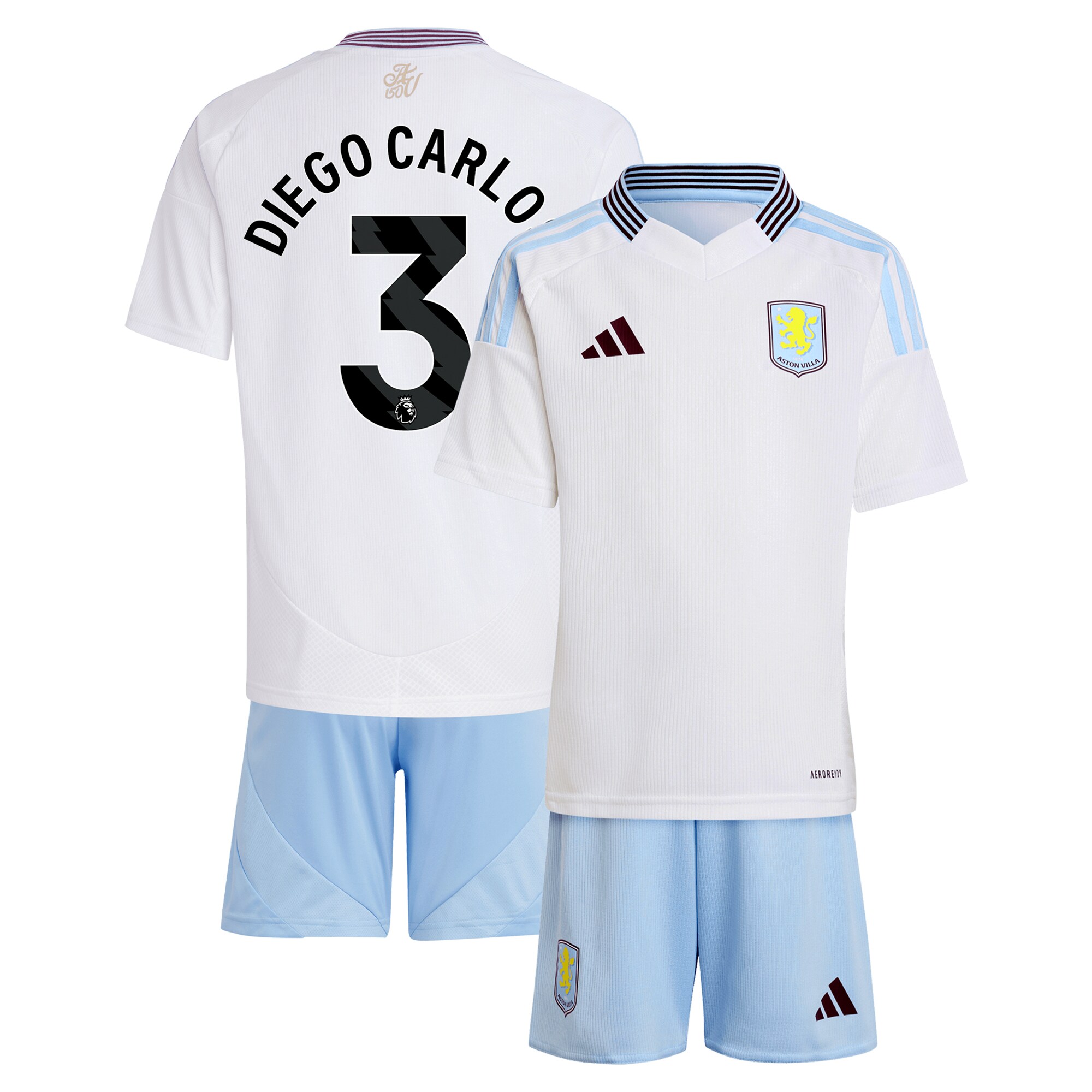 aston villa adidas away mini kit 2024-25 with diego carlos 3 printing Collection - Aston Villa Fan Shop Official Gear