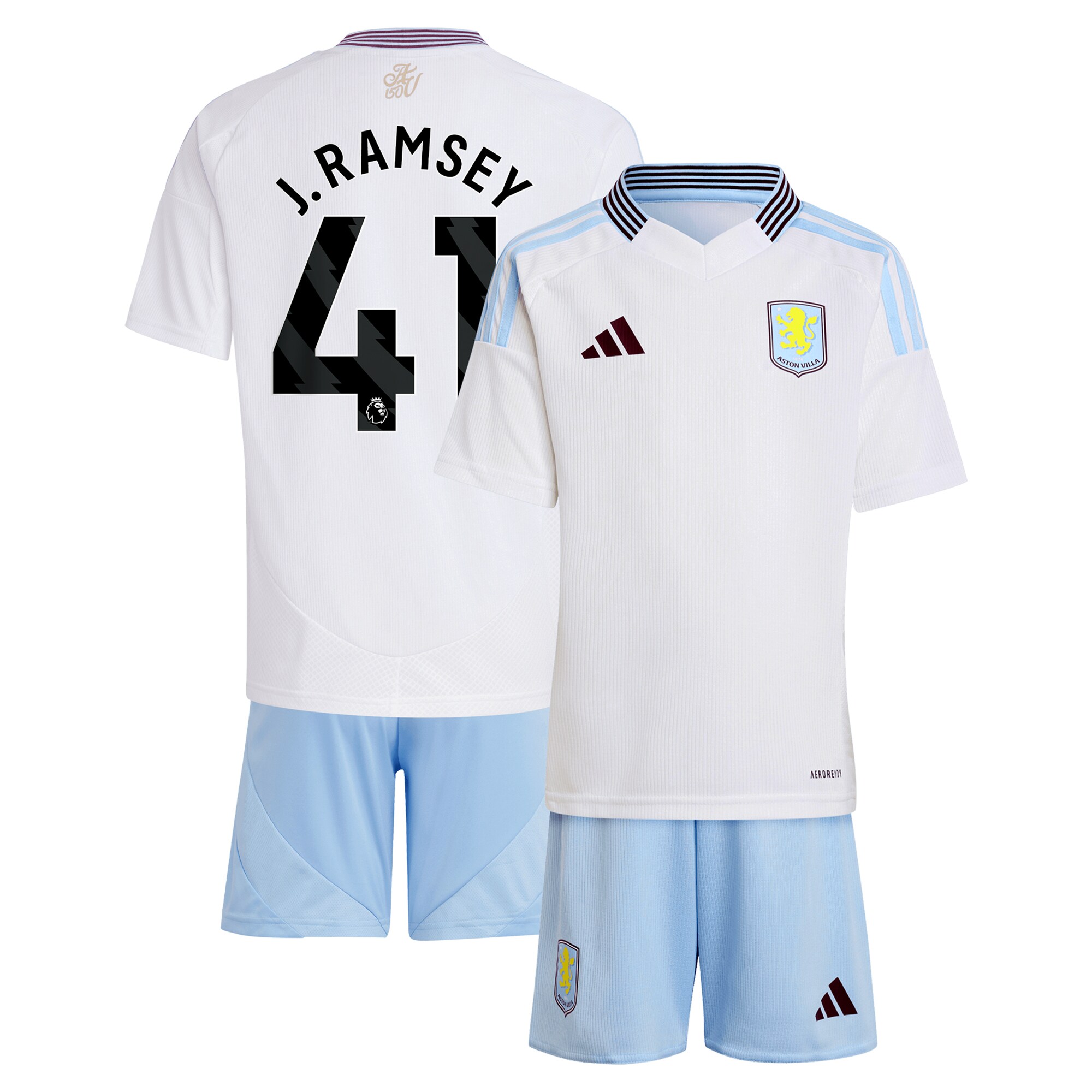 aston villa adidas away mini kit 2024-25 with j. ramsey 41 printing Collection - Aston Villa Fan Shop Official Gear