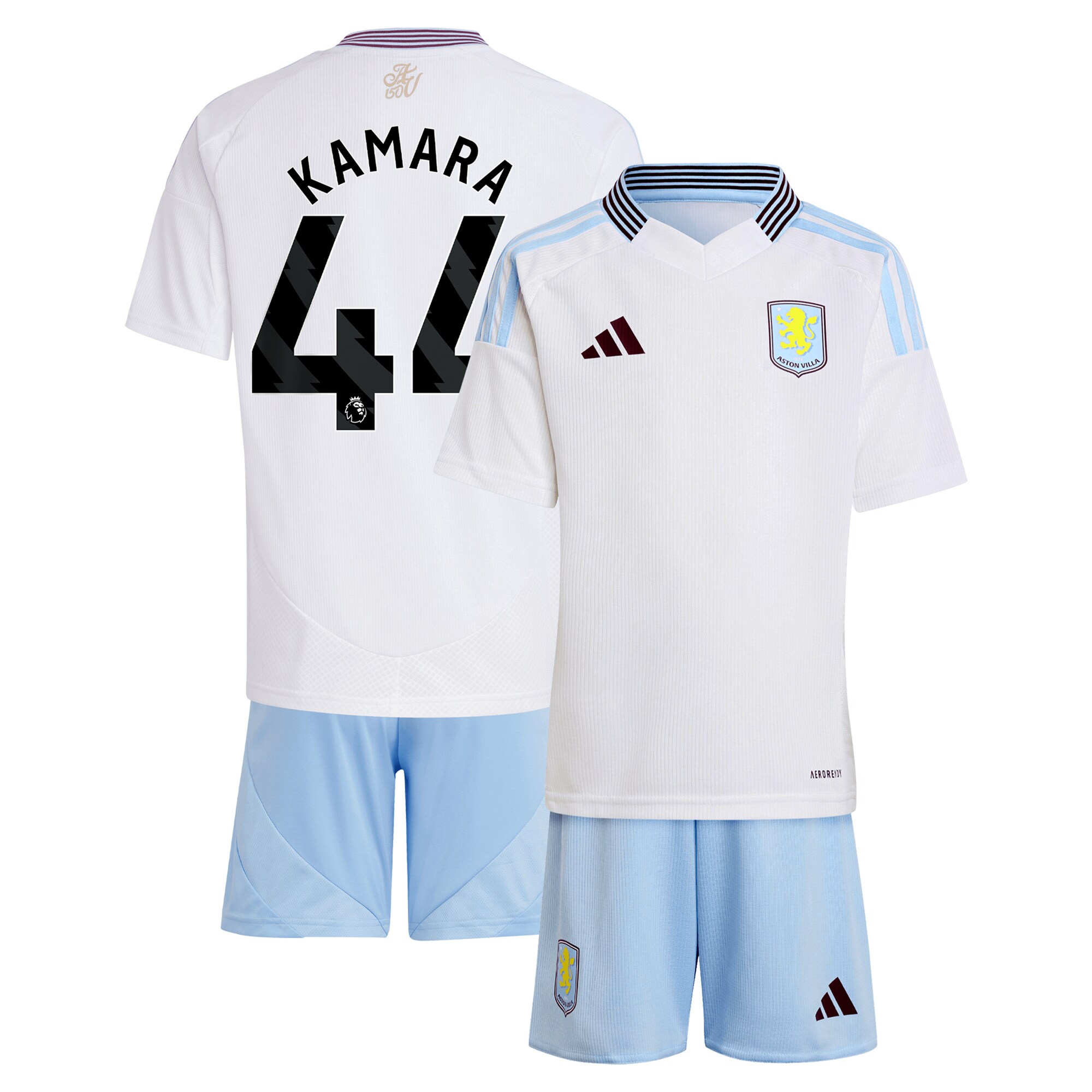 aston villa adidas away mini kit 2024-25 with kamara 44 printing Collection - Aston Villa Fan Shop Official Gear
