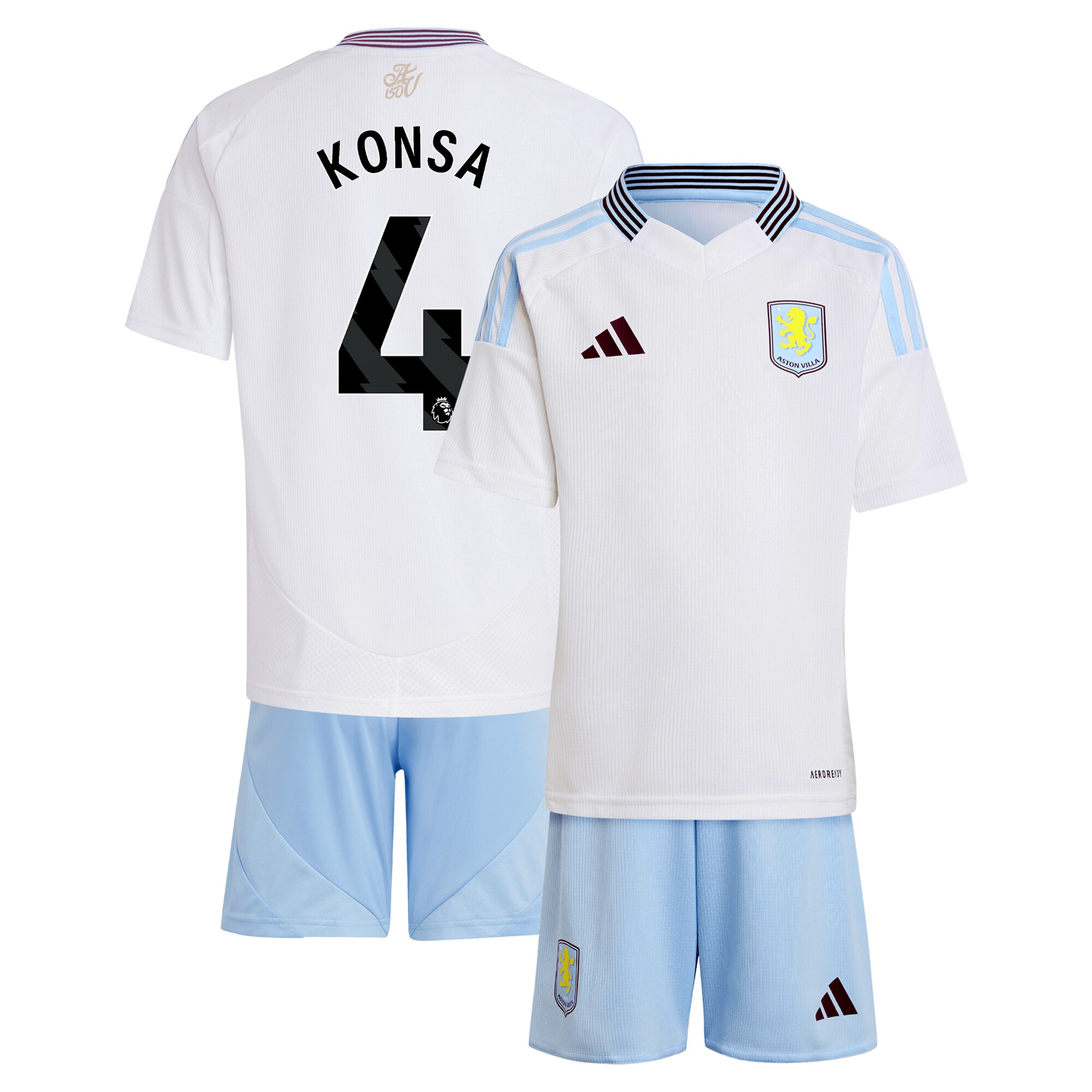 aston villa adidas away mini kit 2024-25 with konsa 4 printing Collection - Aston Villa Fan Shop Official Gear